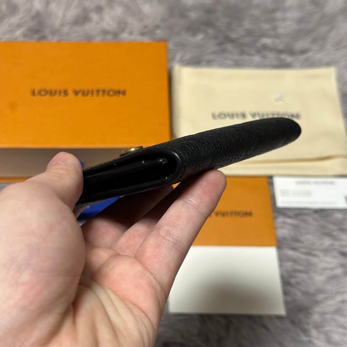 [풀구성] 루이비통 앙프렝뜨 카드지갑 블랙 상품이미지7