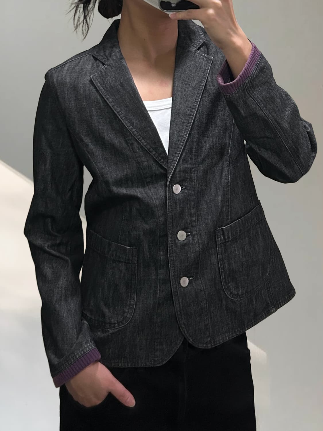 빈티지 데님 블레이저 자켓 상품이미지6