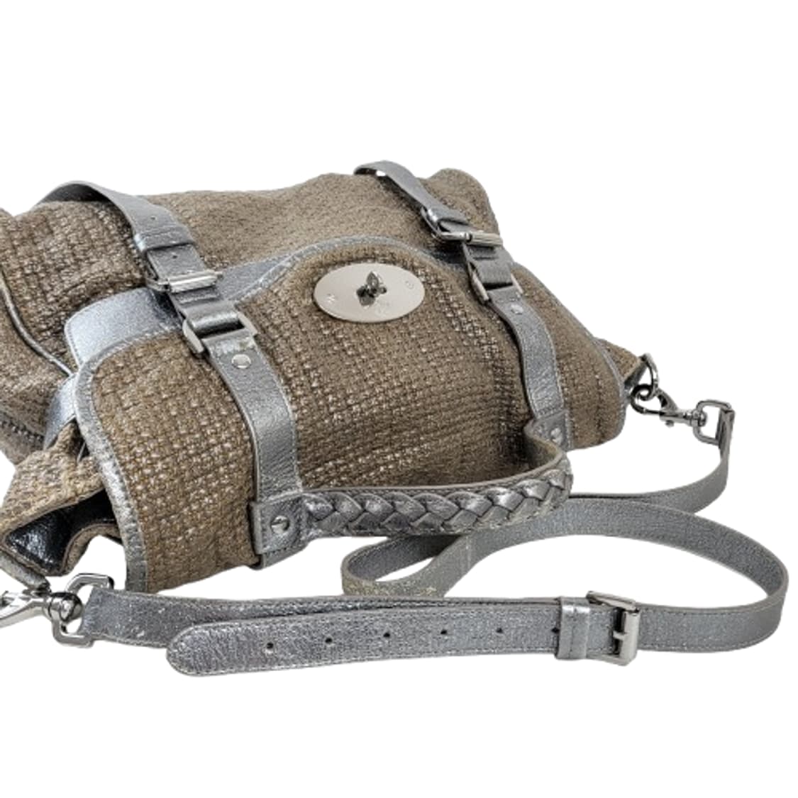 정품 멀버리 알렉사 메탈릭 실버 트위드 컬렉션 한정판 상품이미지6