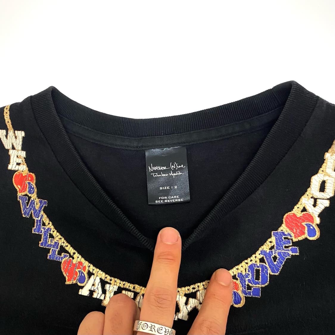 넘버나인 2003ss 아카이브 체인 프린팅 반팔 티셔츠 상품이미지5