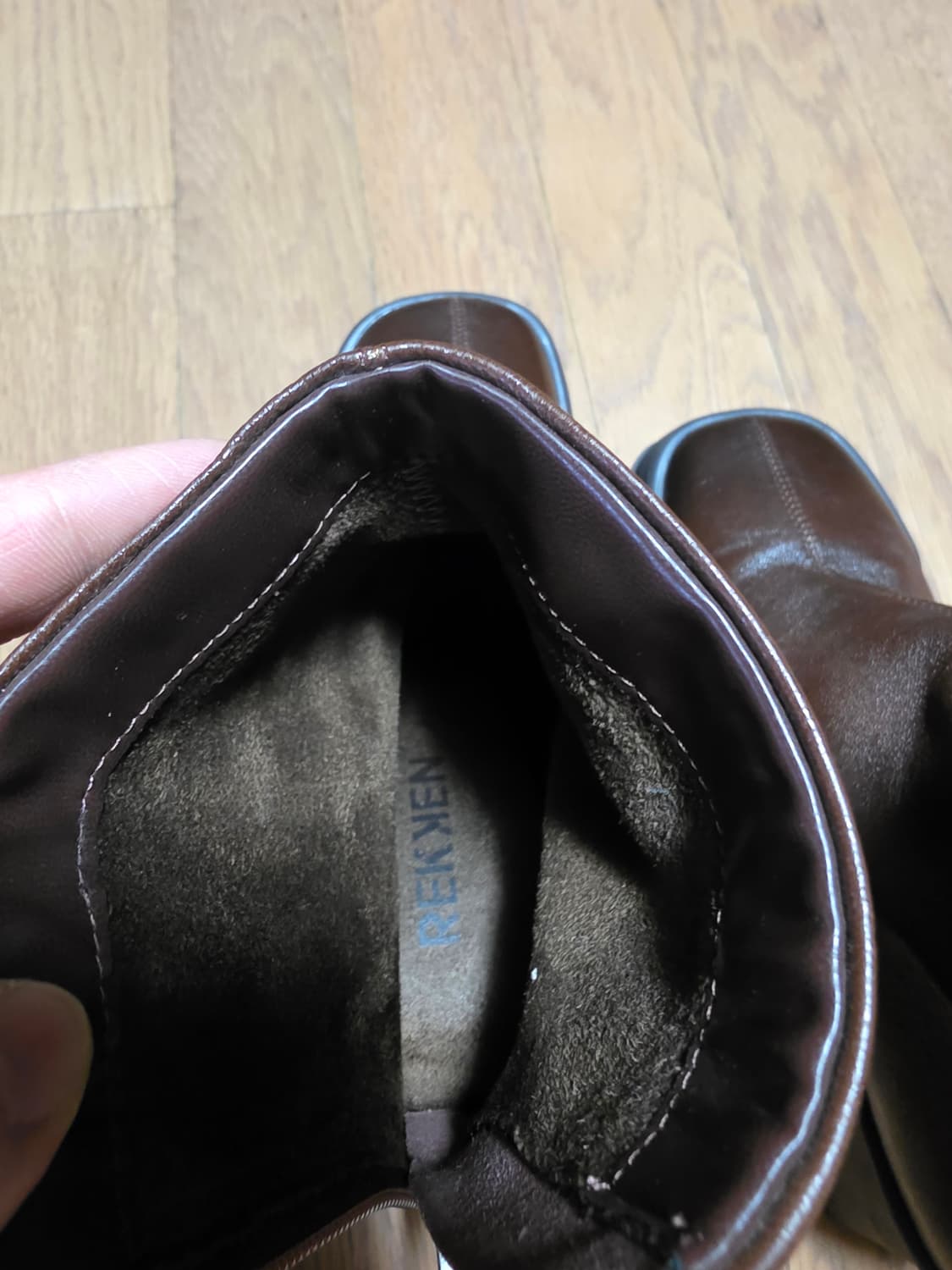 렉켄 여성 가죽 앵글 부츠 상품이미지5