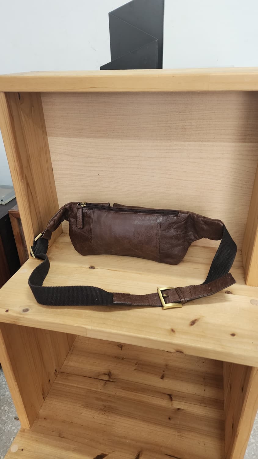 빈티지 브라운 가죽 웨이스트백 힙색 상품이미지2