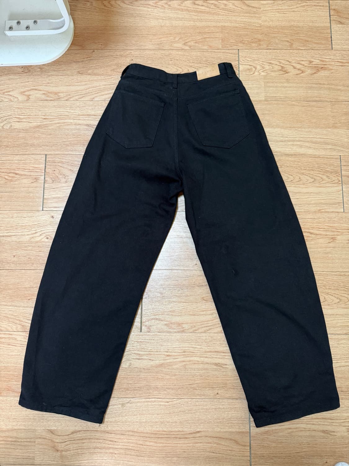 (28~30size) 와이드핏 블랙 데님팬츠 상품이미지2