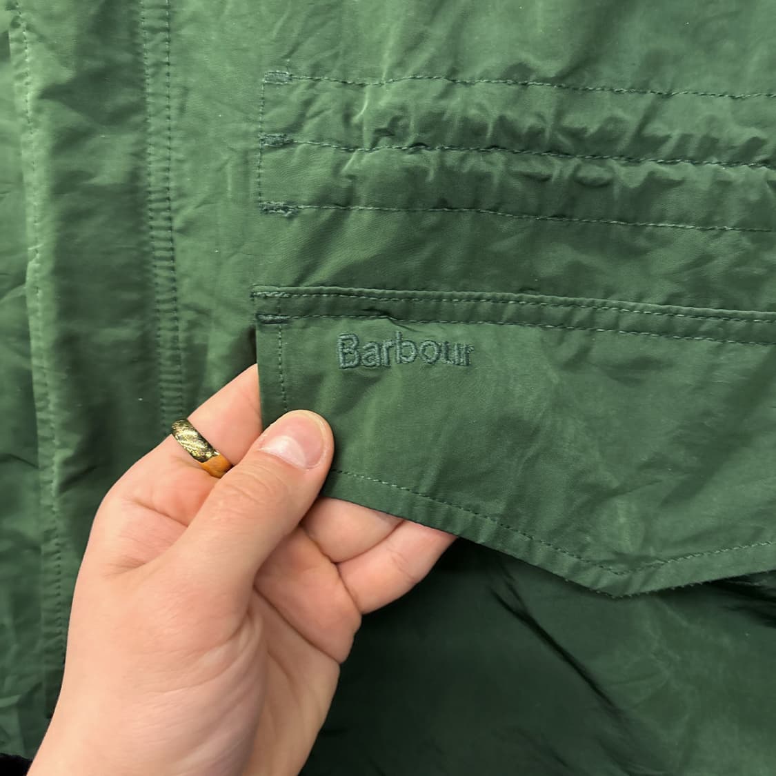 바버 밀리터리 모티브 M-65 레인파카 필드자켓 N1148 상품이미지5