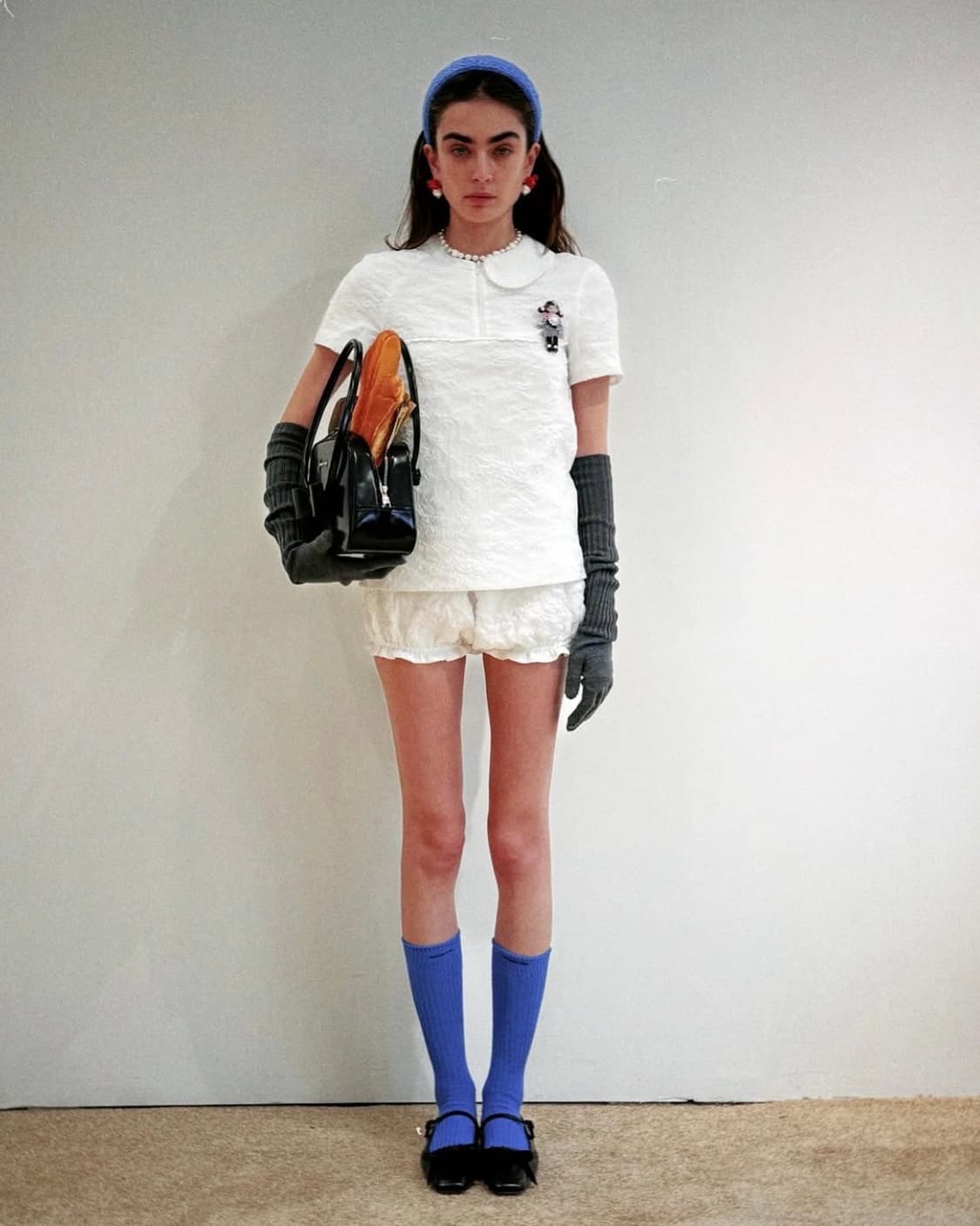 [36,37,38]슈슈통 25fw 스퀘어토 버클 보우 플랫 슈즈 상품이미지2