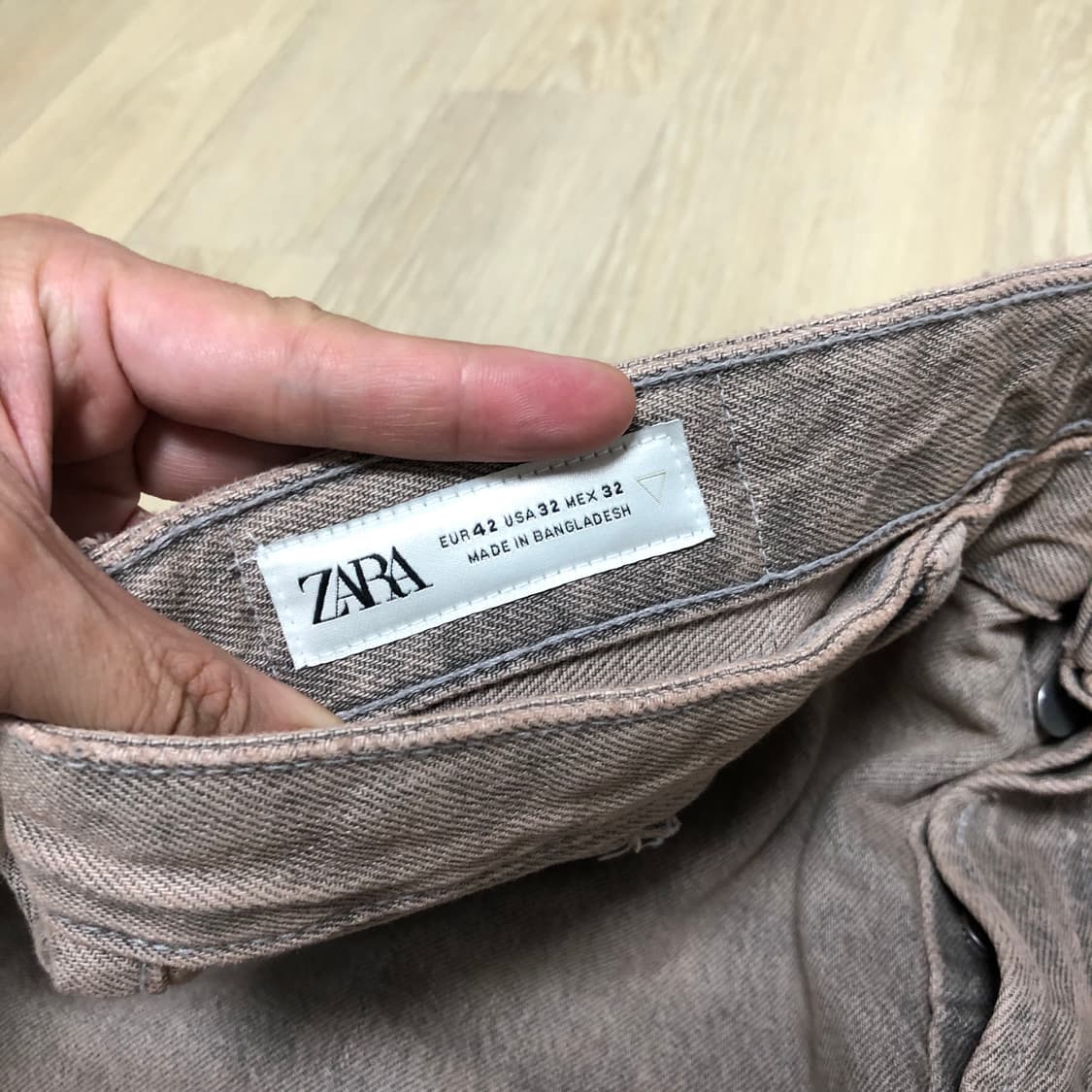 (32) 자라 ZARA 5P 레귤러 스트레이트핏 그레이 데님 자라 데님 상품이미지3