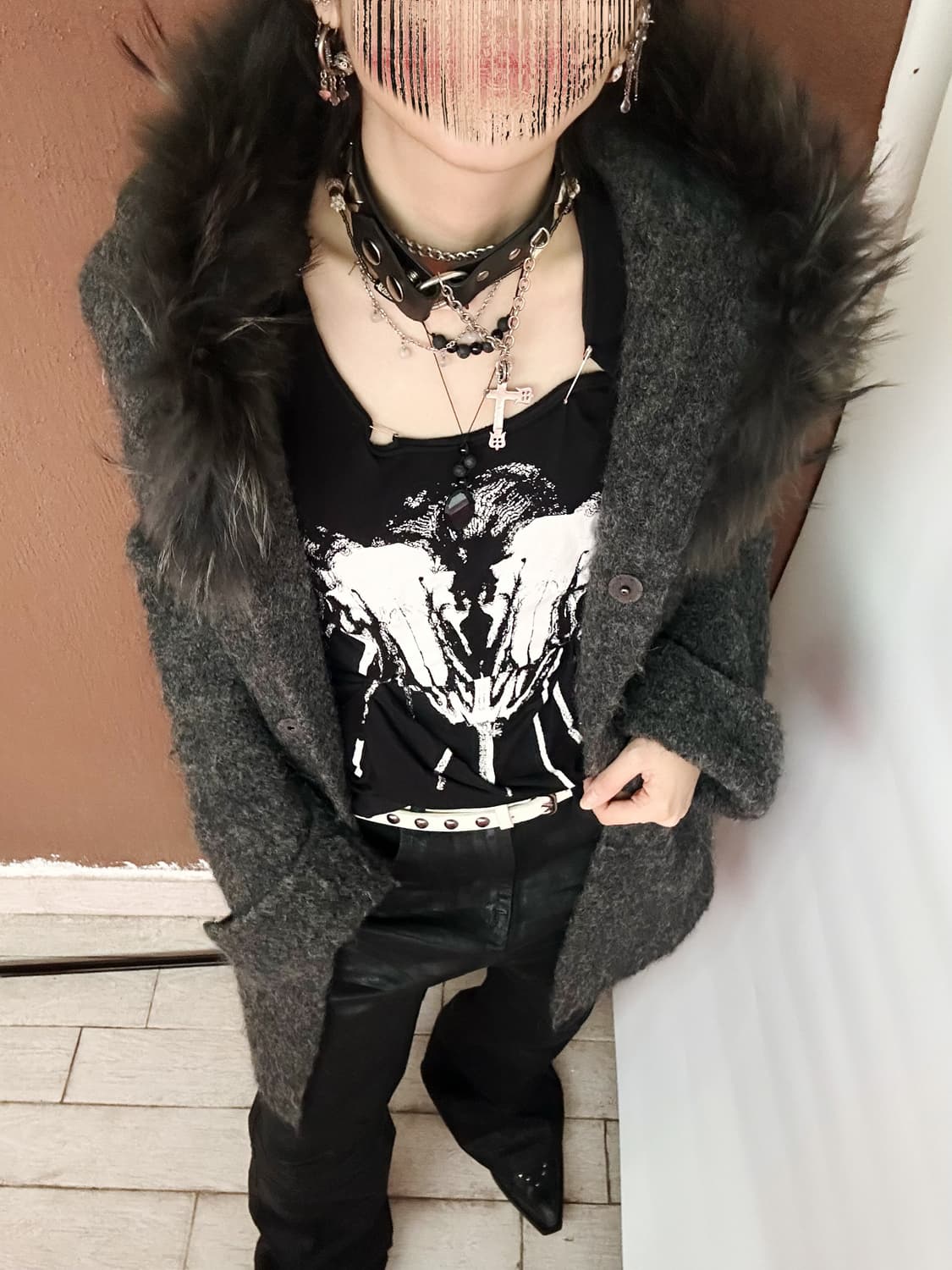 raccoon fur coat 상품이미지1