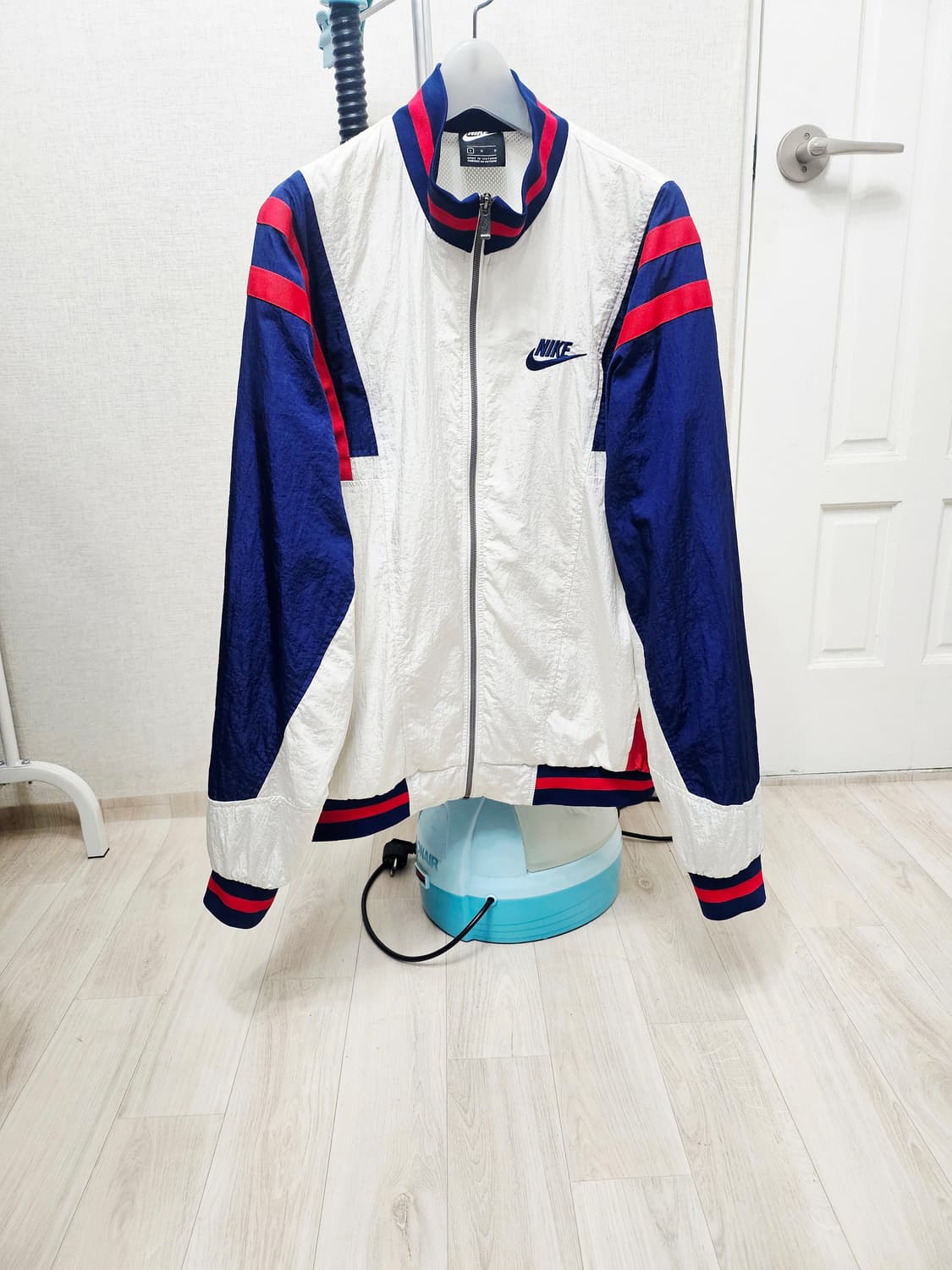(100~105)L☆우주매물☆나이키1993리이슈[화이트블루]트랙탑바람막이 상품이미지1