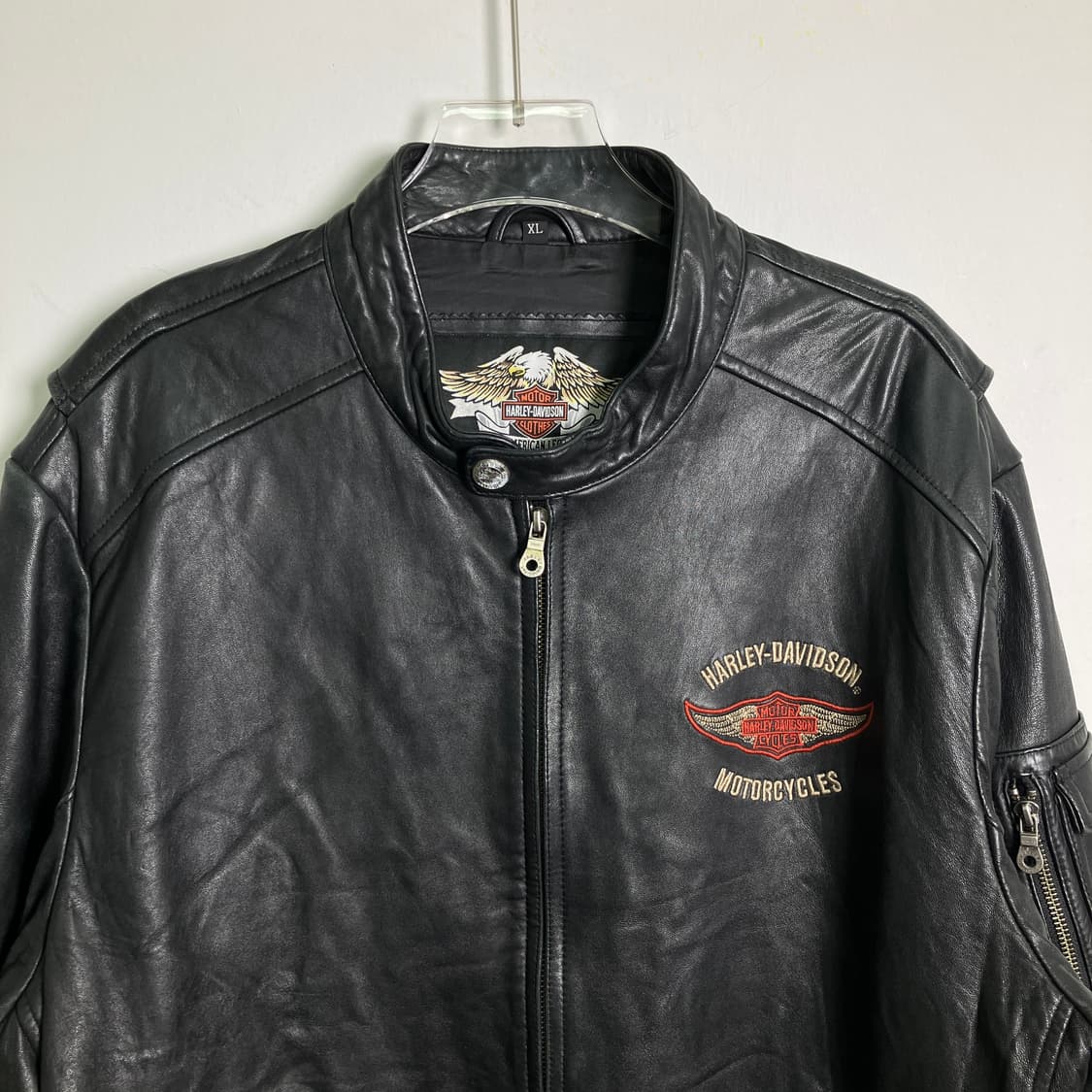 할리데이비슨 모터사이클 블랙 가죽 자켓 XL 상품이미지4