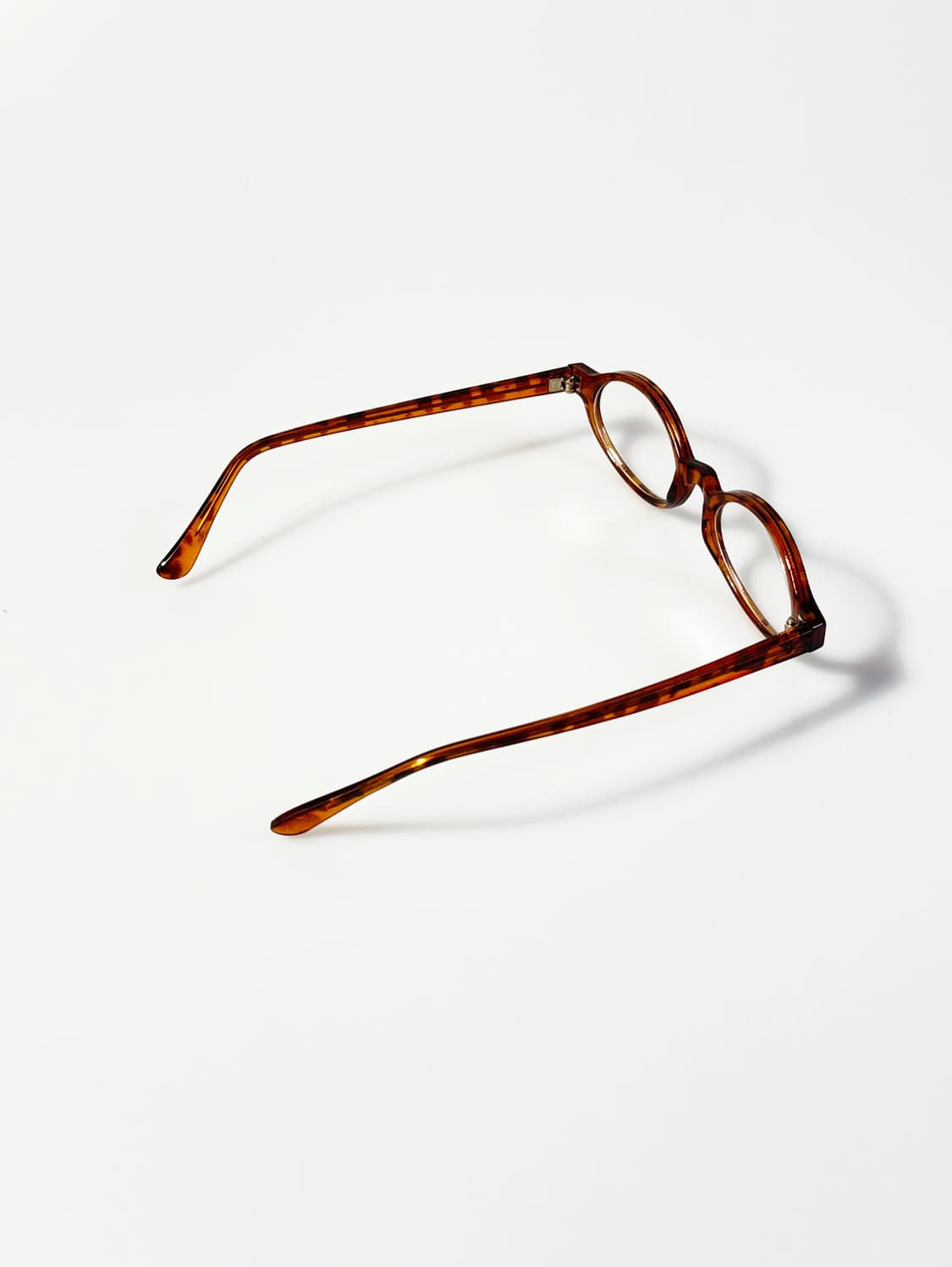 90s 토터스쉘 뿔테 오벌 프레임 빈티지 안경 상품이미지4