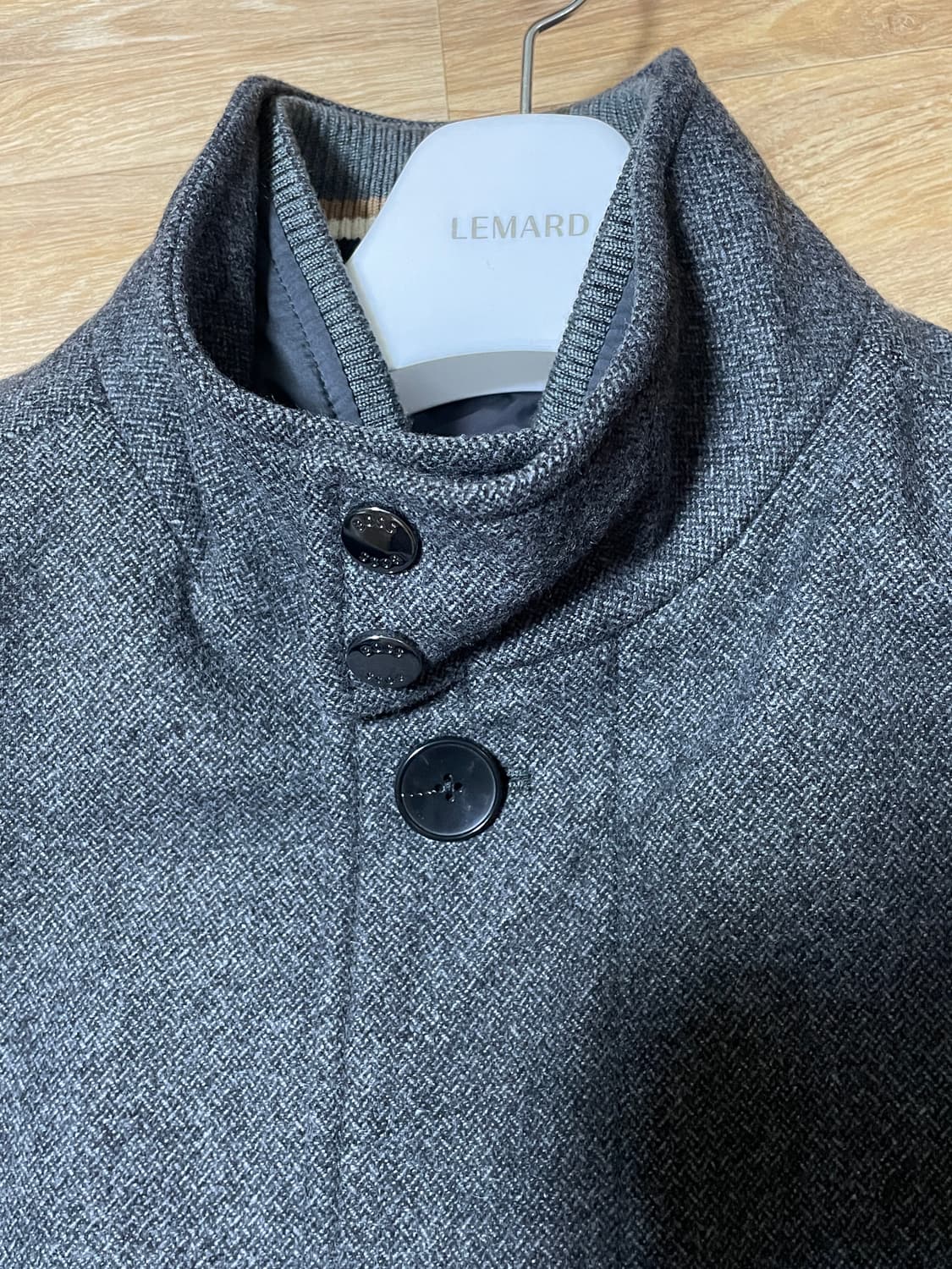 [정품] 휴고보스(BOSS) 남성 울 헤링본 코트 (패딩 라이너 포함)  상품이미지2