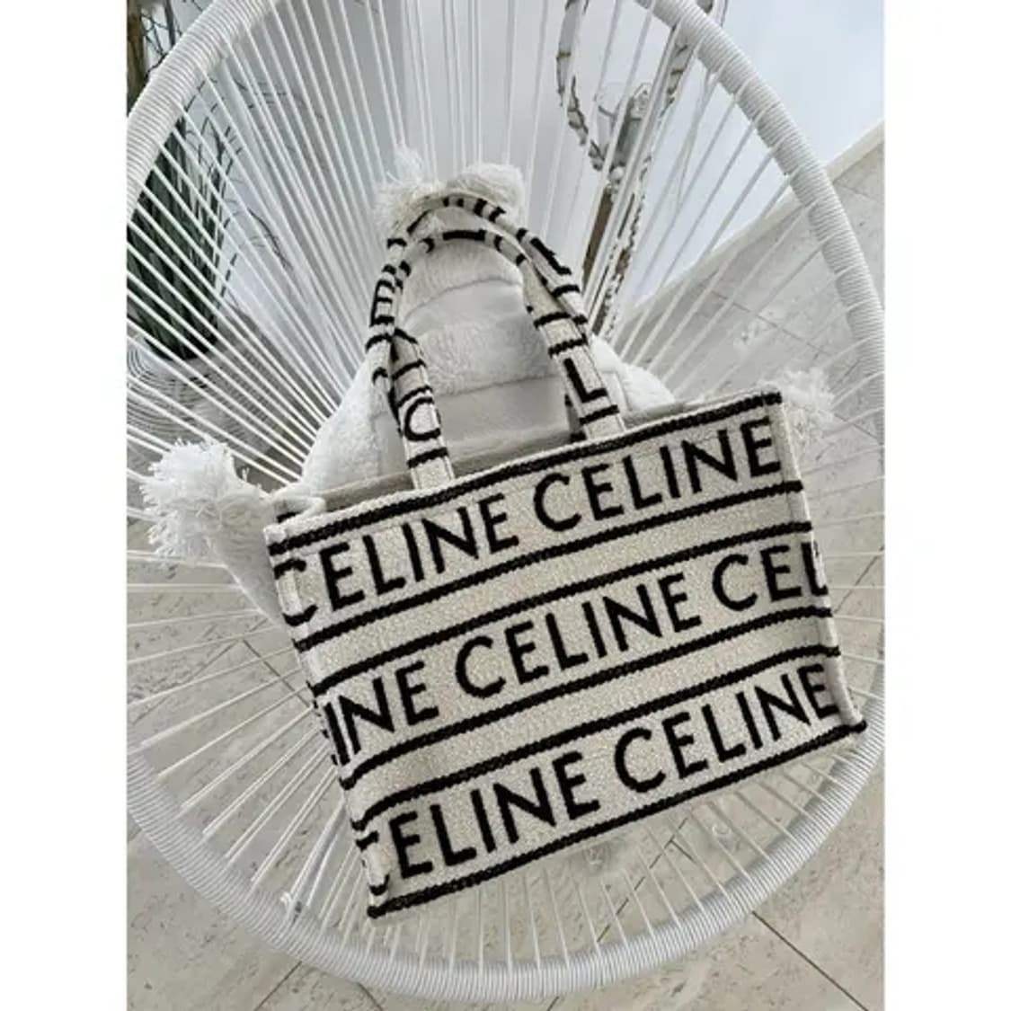 [정품] 셀린느 텍스타일 미디엄 카바스 투톤 토트백 상품이미지2