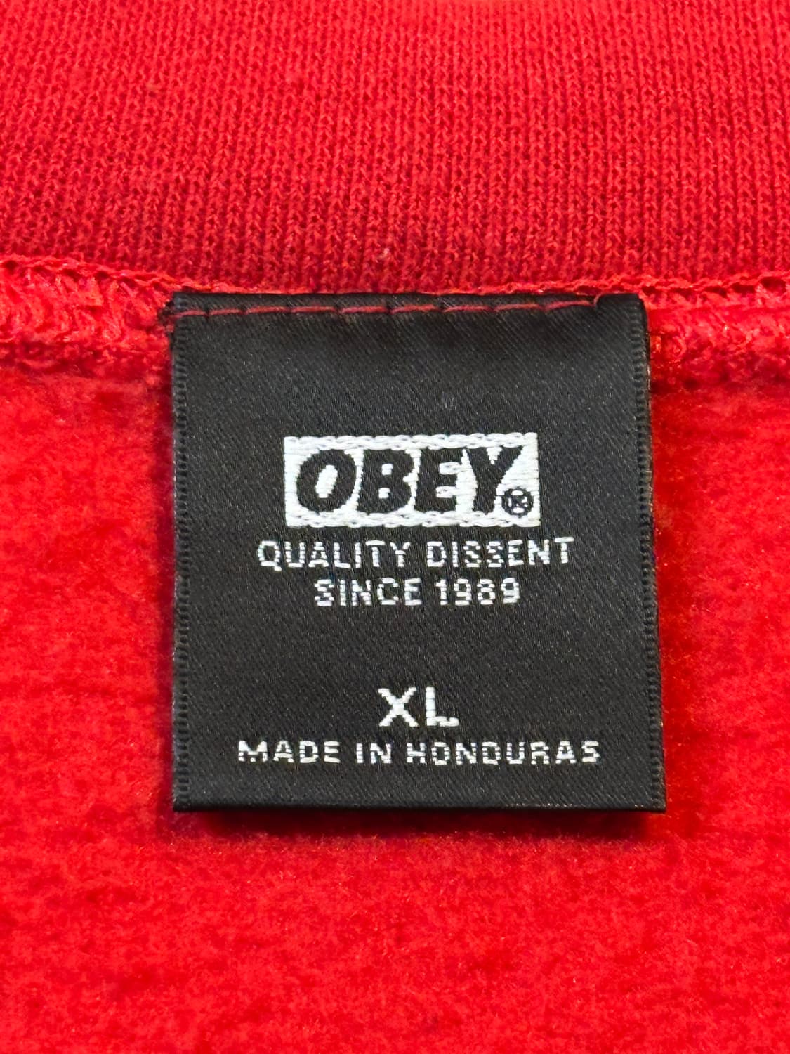 오베이 OBEY 스펠아웃 박스로고 맨투맨 레드 상품이미지6
