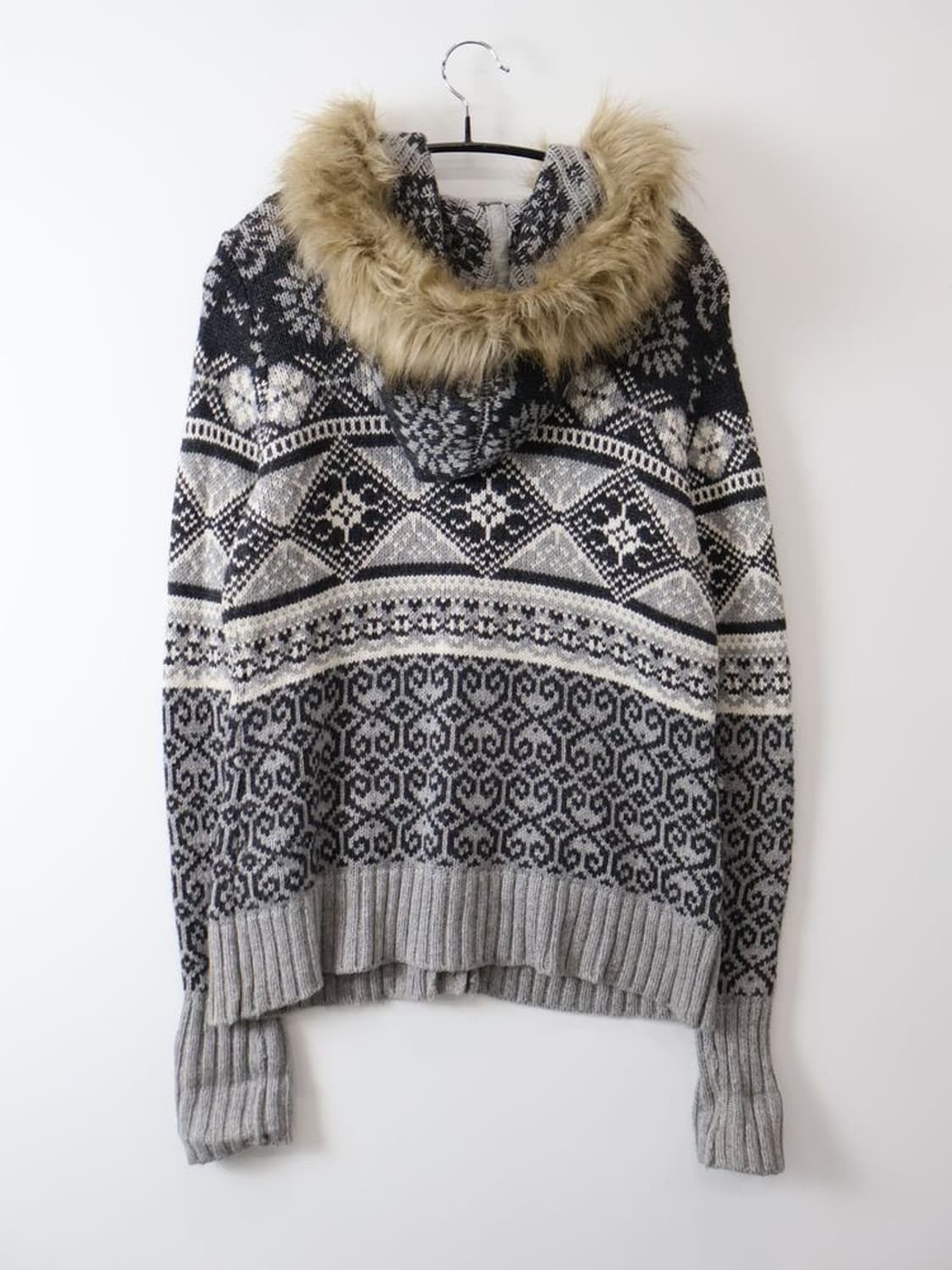 H&M L.O.G.G Nordic Knit Hoodie 상품이미지4