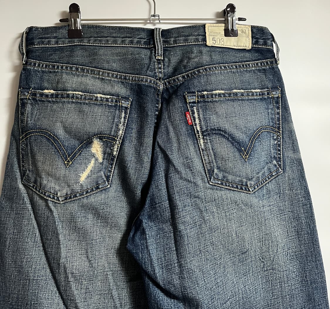 리바이스 503 워싱 와이드데님 팬츠 청바지 32 상품이미지7