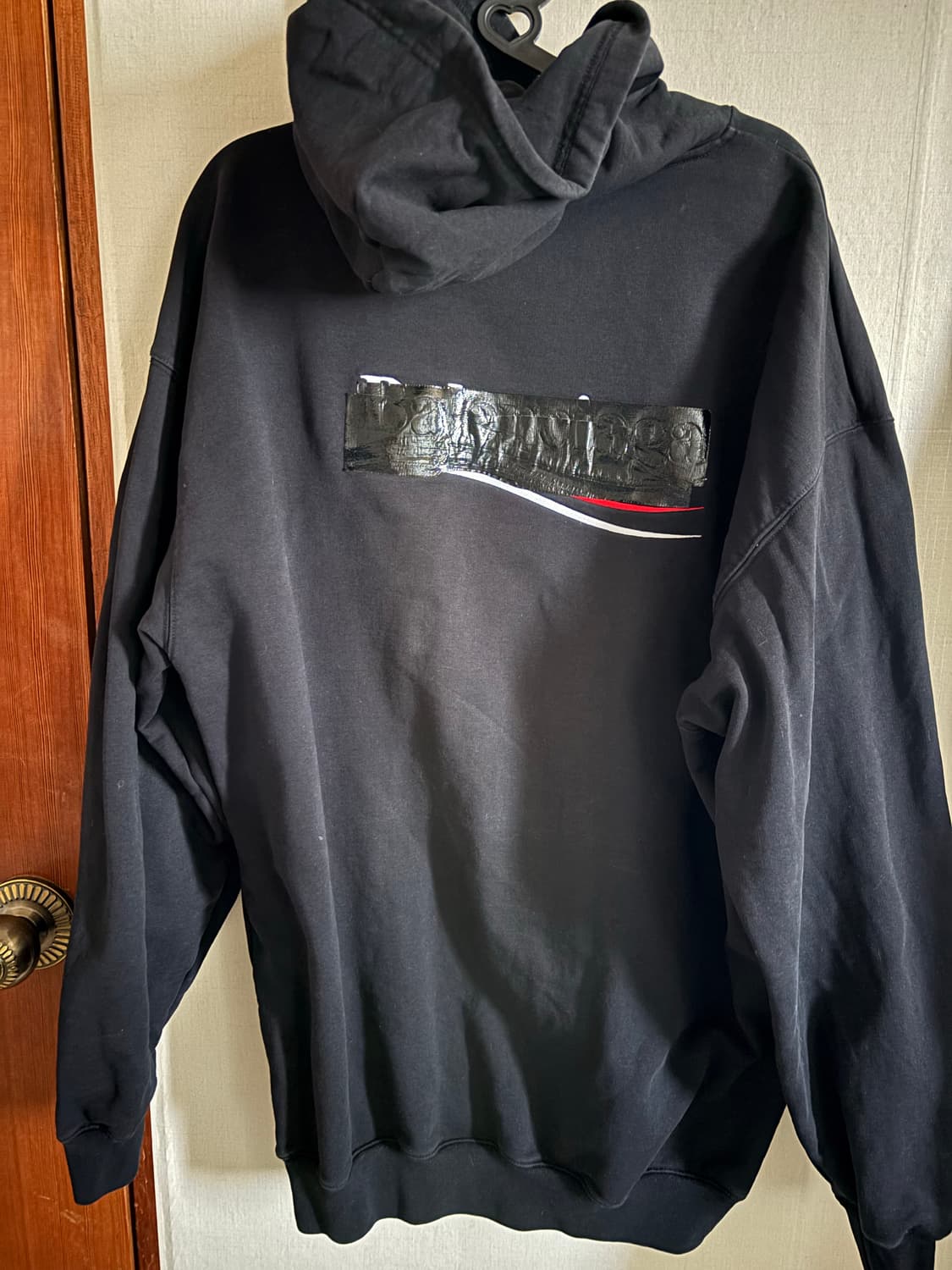 발렌시아가 웨이브 로고 개퍼 후드  상품이미지1