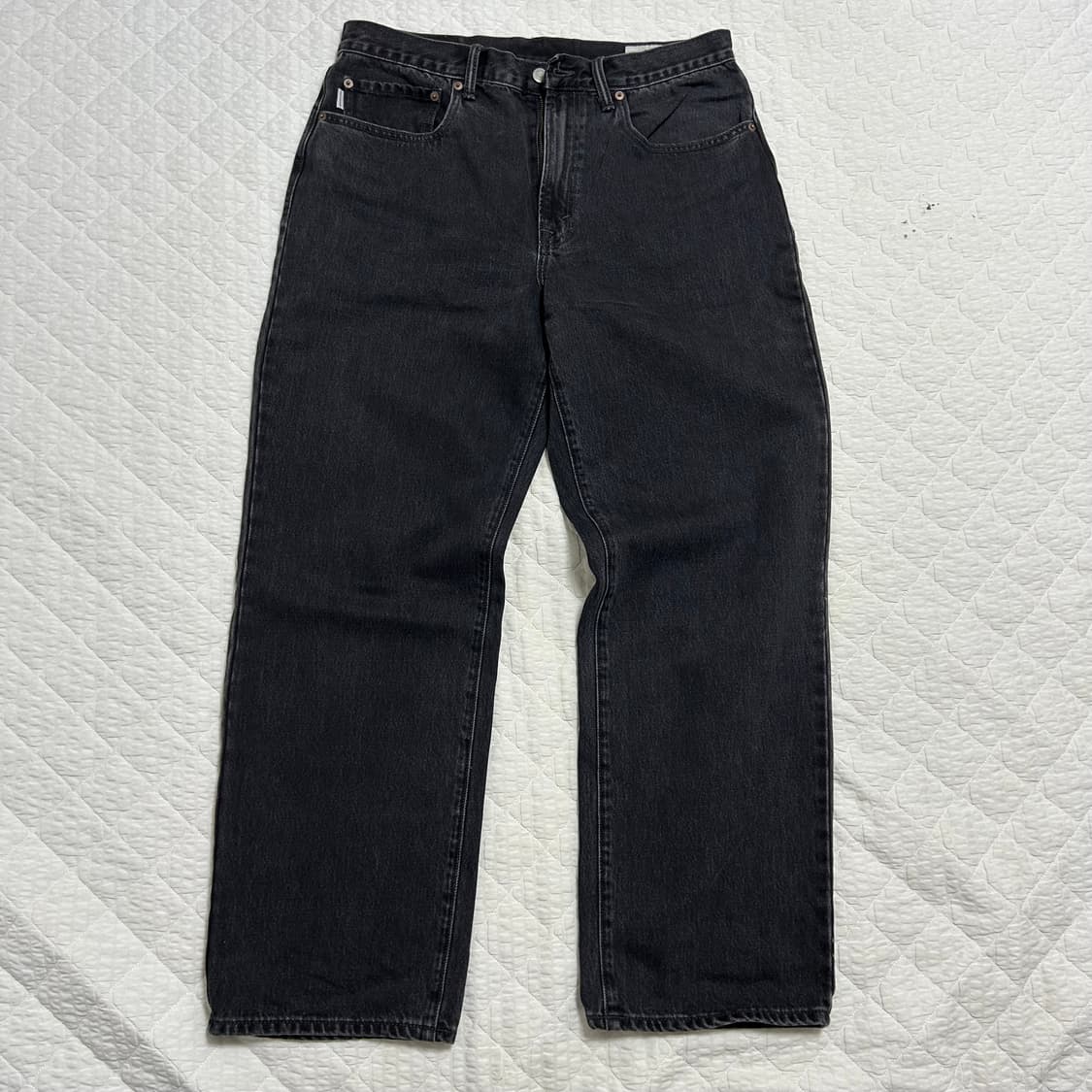 레귤러 진 블랙 데님 팬츠 xl 상품이미지1