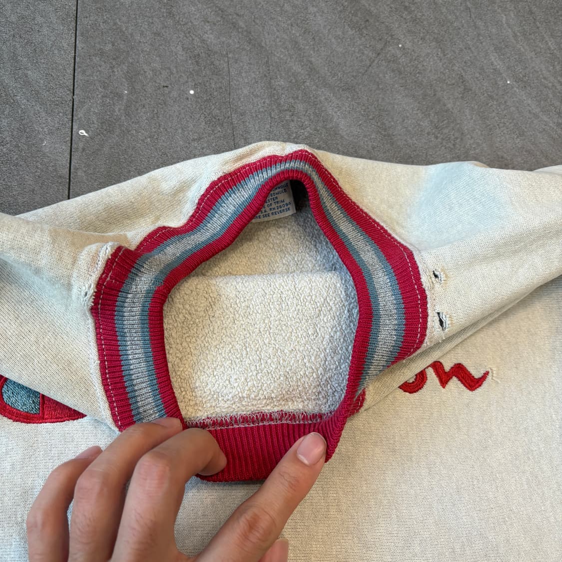 90년대 미국 생산 챔피온 리버스위브 라이트그레이 스웻셔츠 상품이미지6