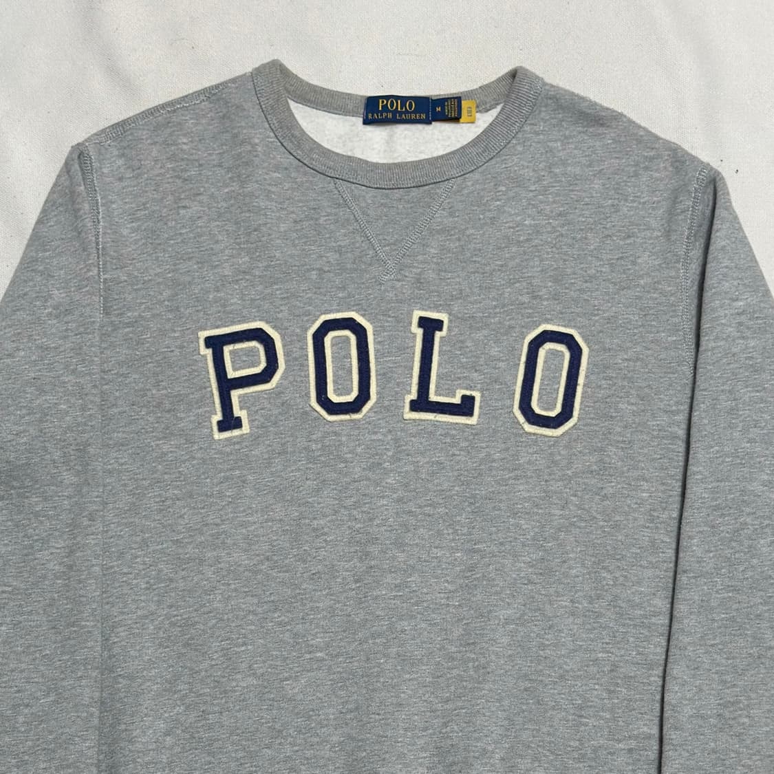 M 폴로랄프로렌 빅로고 그레이 기모 맨투맨 상품이미지1