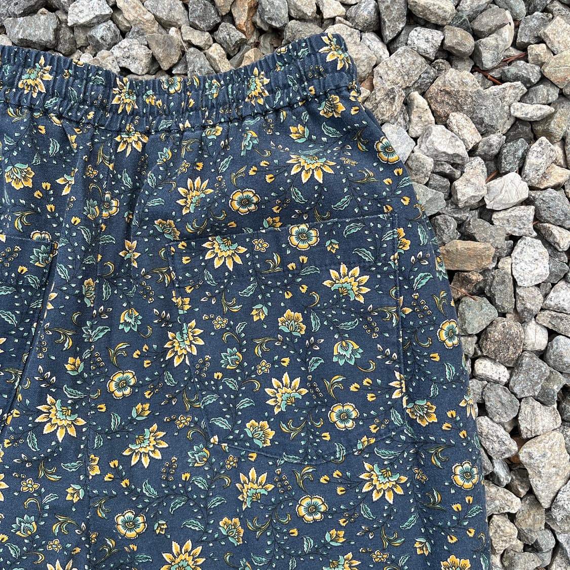 일본 빈티지 플라워 패턴 와이드 팬츠 (실측확인) 상품이미지5