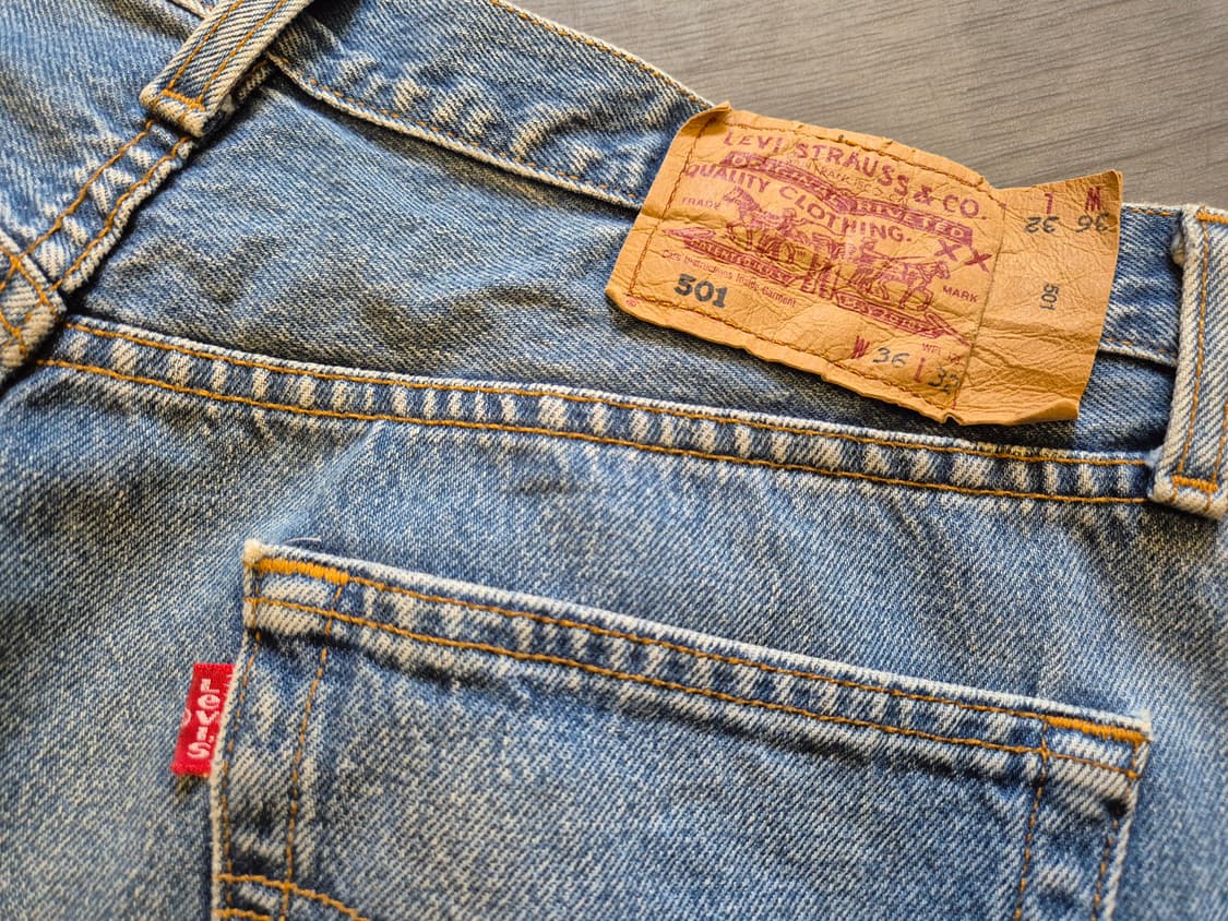 00s 리바이스501 하드 디스트레스드 데님 팬츠 상품이미지6