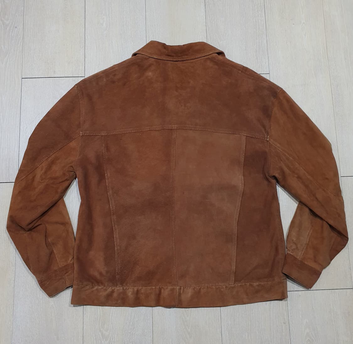 유럽 빈티지 양가죽 스웨이드 블루종 자켓 L (105) 상품이미지3