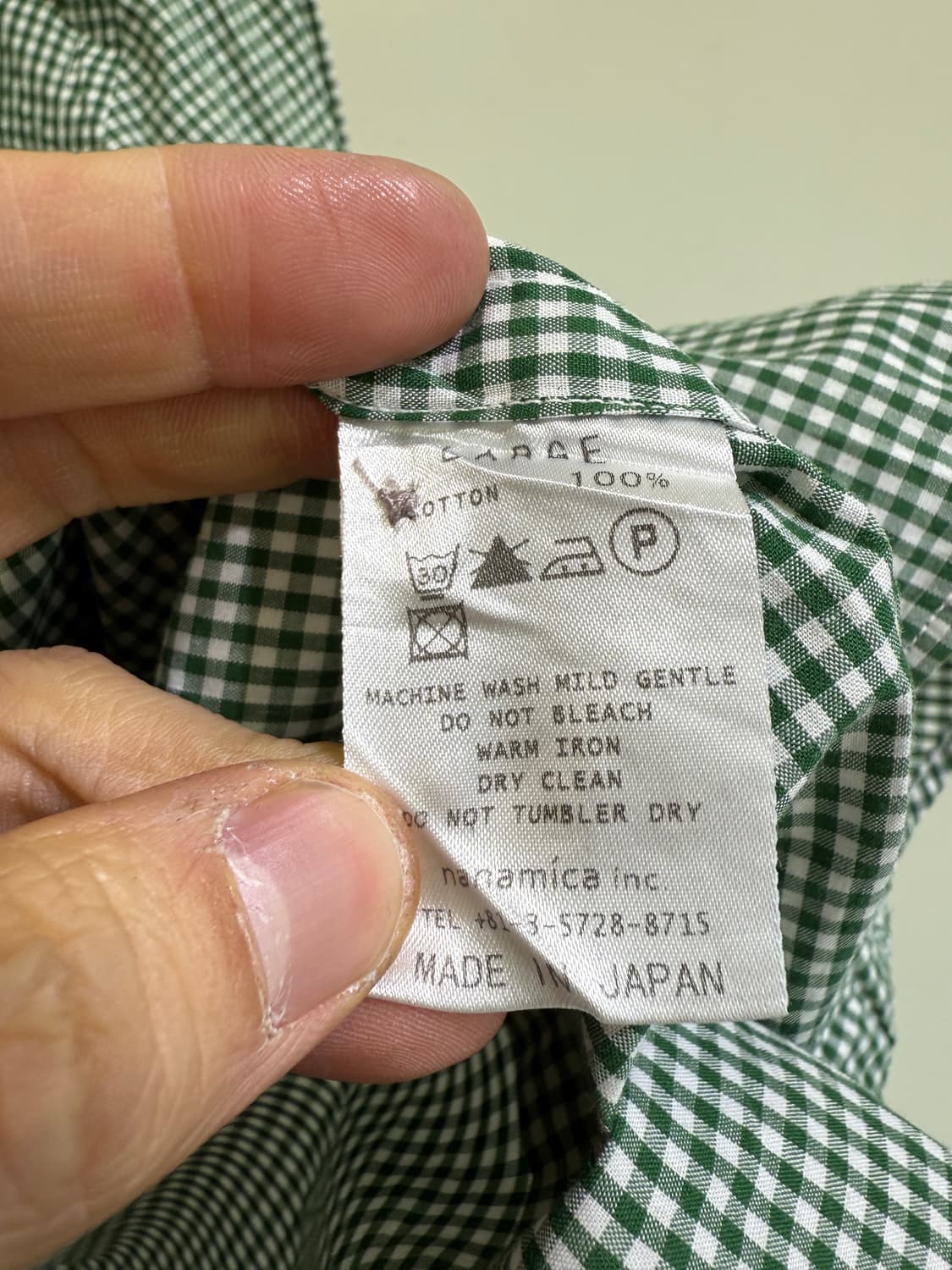 NANAMICA (Made in Japan) 나나미카 깅엄 체크 셔츠 상품이미지7