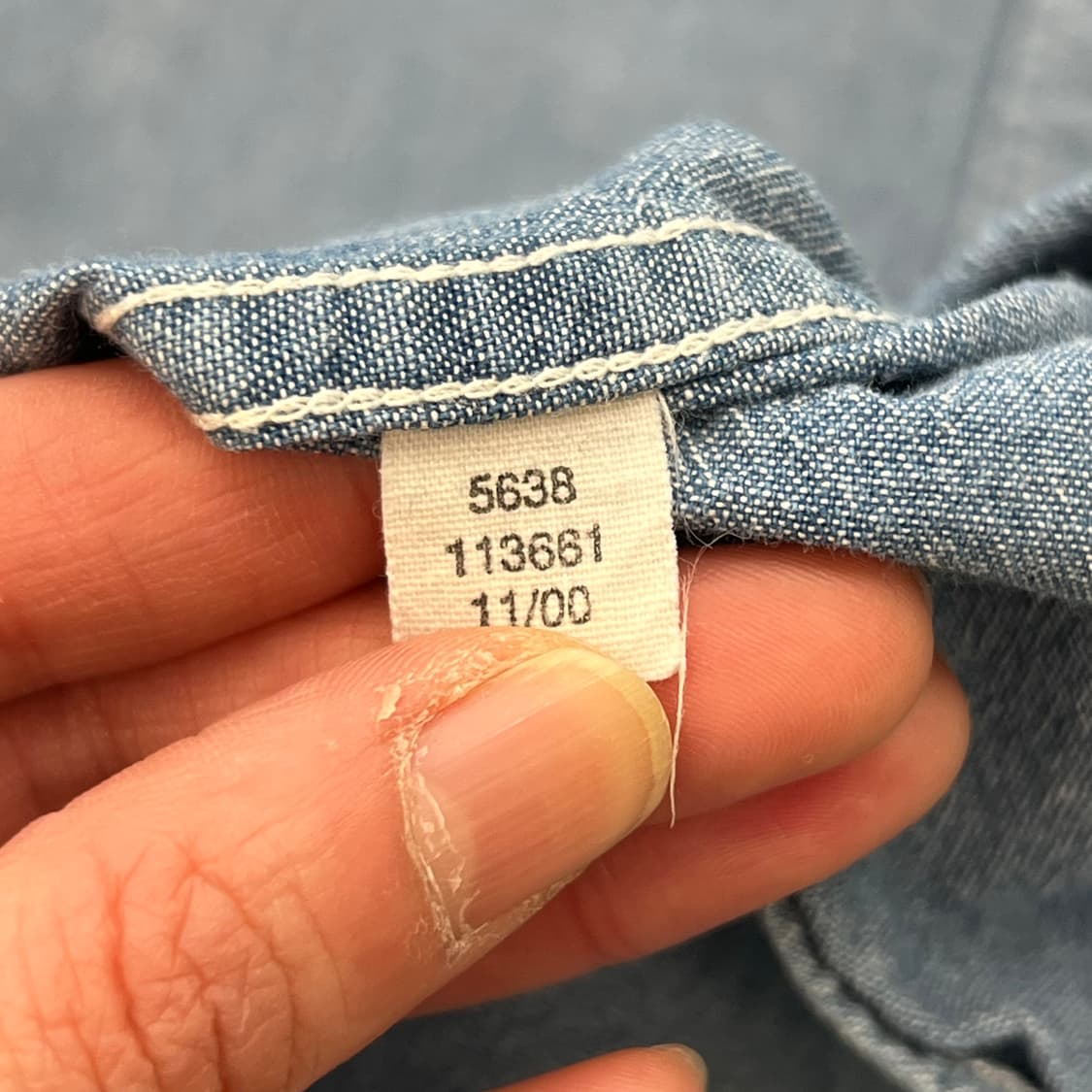 갭 베어자수 데님셔츠 r3898 상품이미지7
