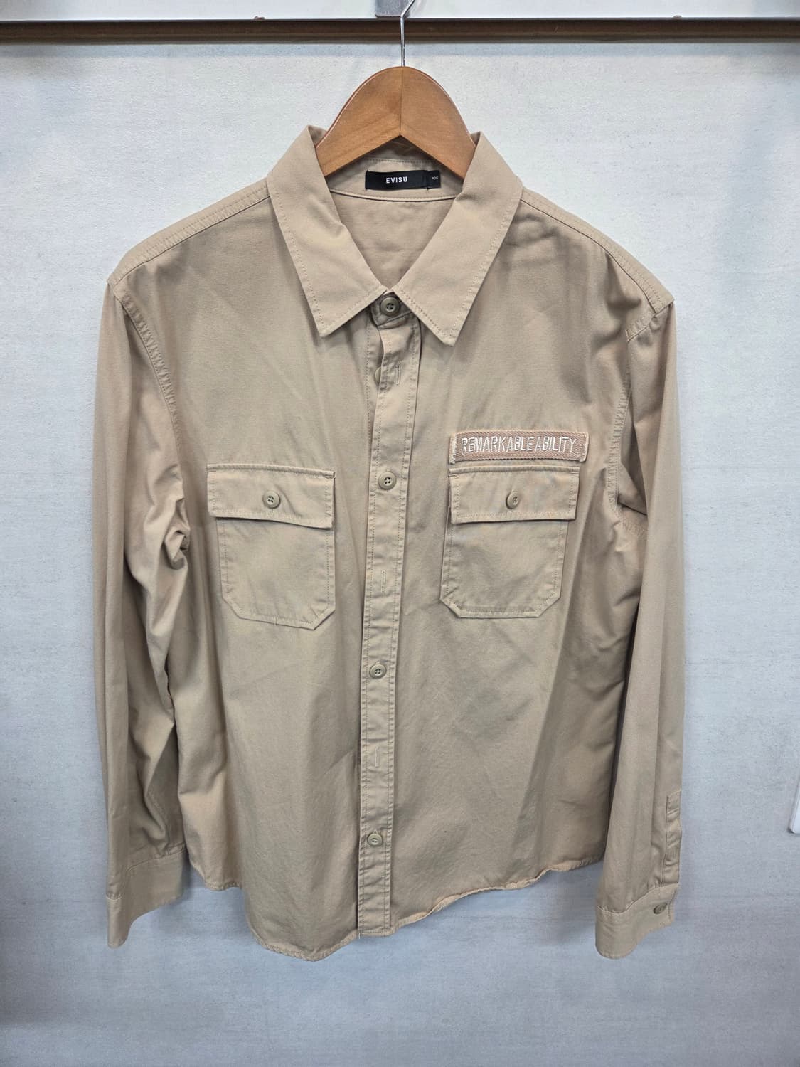 에비수 빈티지 자수 아우터형 셔츠 긴팔 L xl 상품이미지1