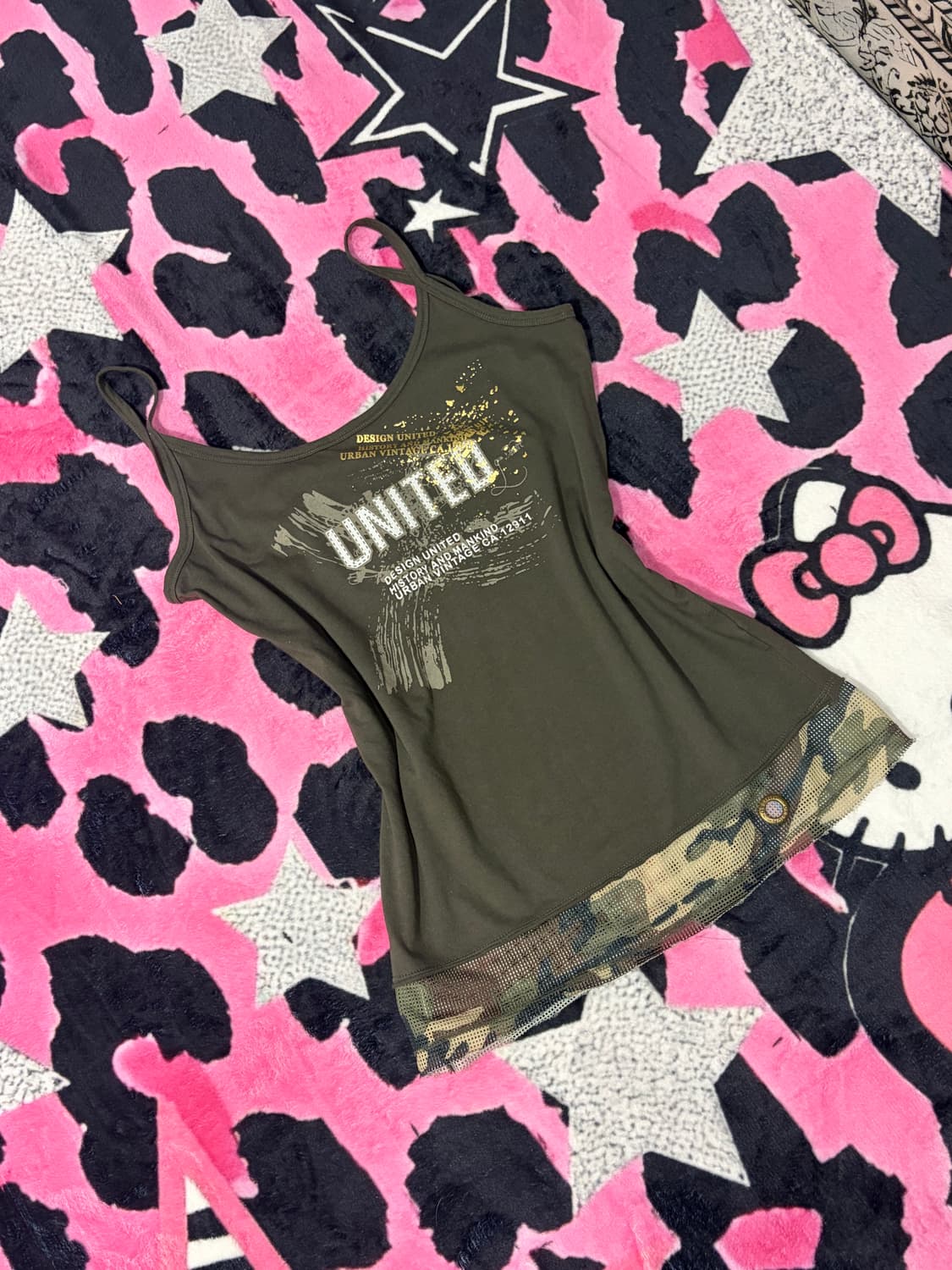 Grunge camo mesh sleeveless 상품이미지7