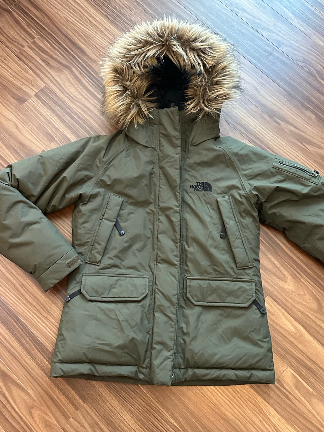 노스페이스 패딩 85(M) 카키 상품이미지2