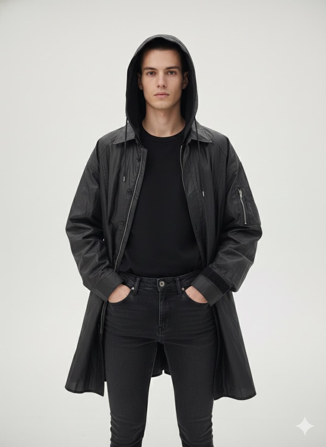 준지 나일론 후드 탈부착 바람막이 셔츠자켓 상품이미지9