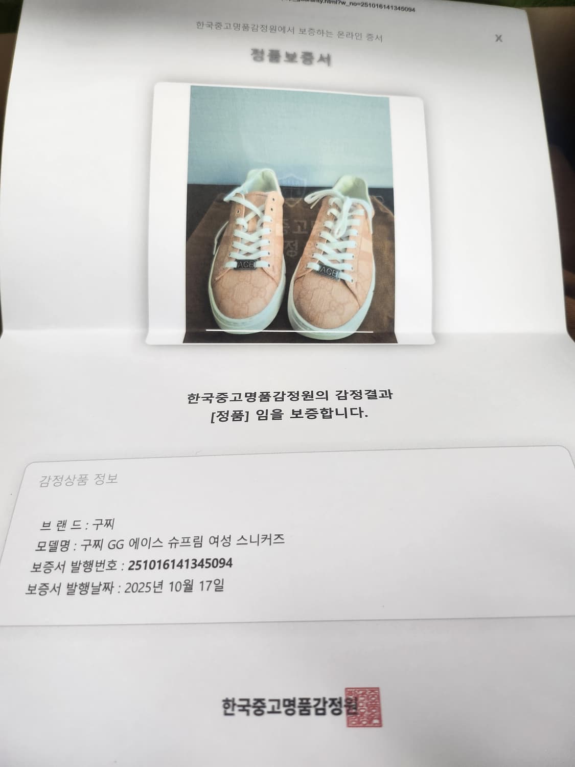 구찌 캔버스 스니커즈 상품이미지10