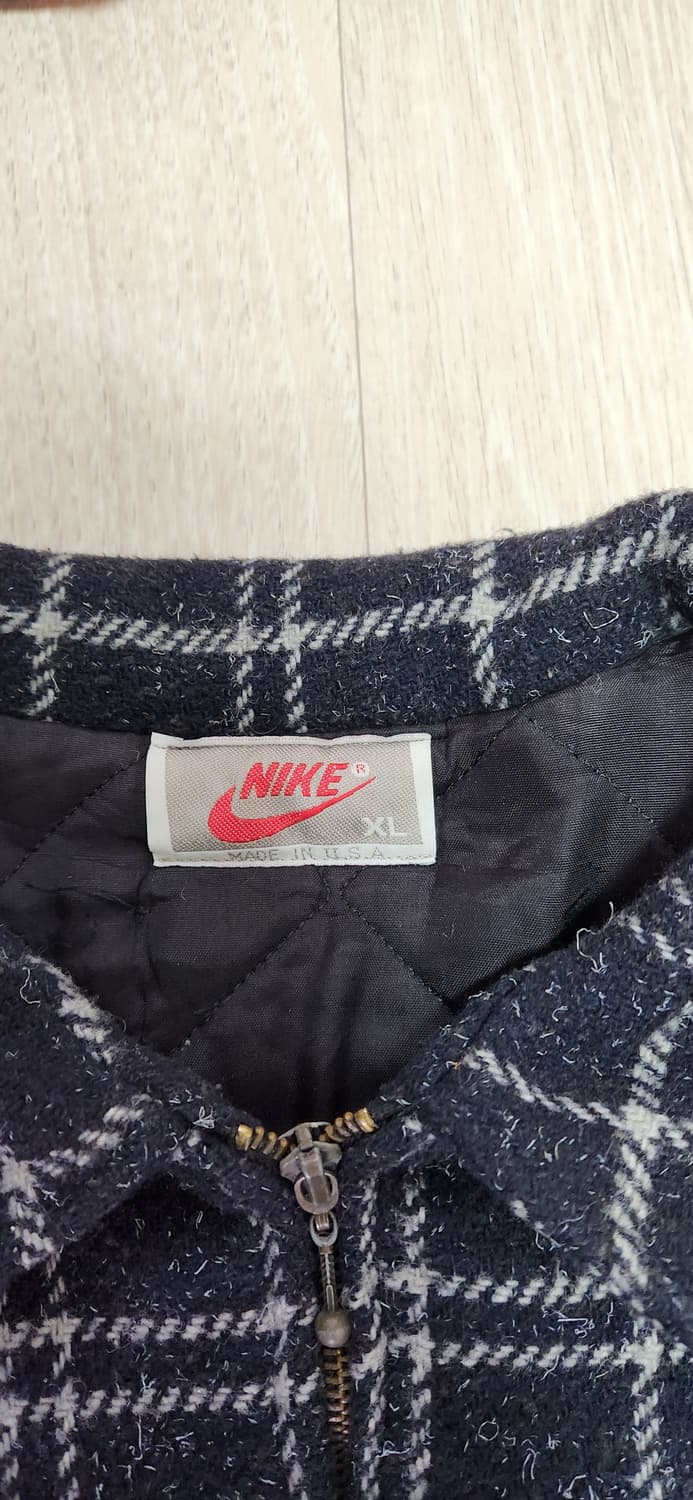 나이키 90s 빅로고 올드스쿨 체크 모직 코트 자켓 상품이미지6