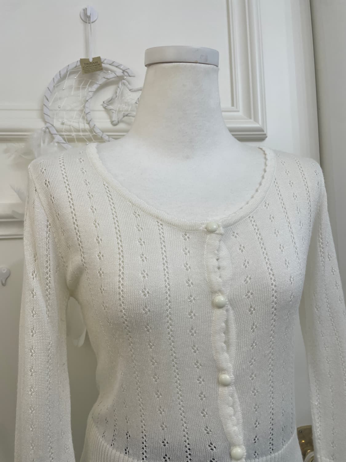 INGNI white crochet basic cardigan 상품이미지6