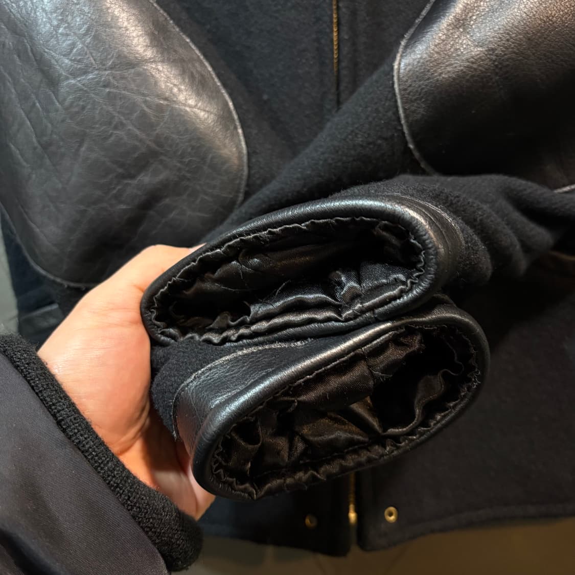 [M] LABOUR UNION 레이버 유니온 울 가죽 자켓 상품이미지2