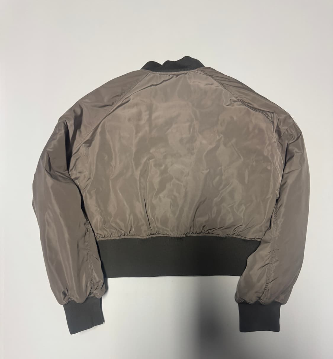 여성 자라 ZARA 루즈핏 크롭 봄버 항공 점퍼 베이지 상품이미지2