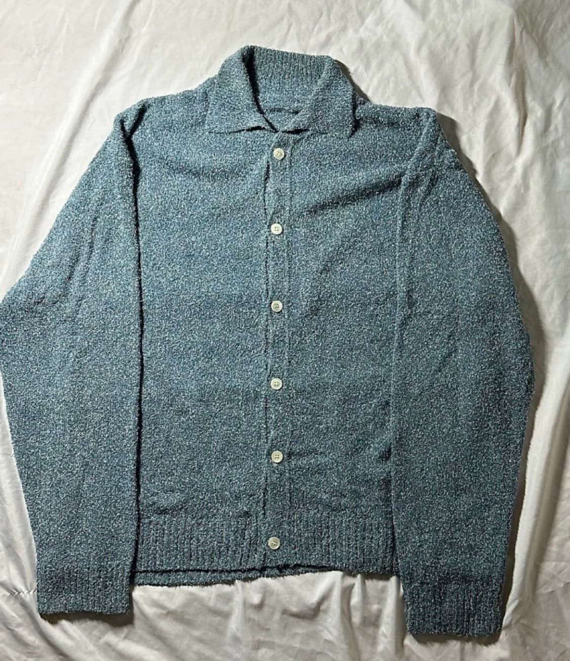 유스 youth 니트 카라 가디건 블루 상품이미지5