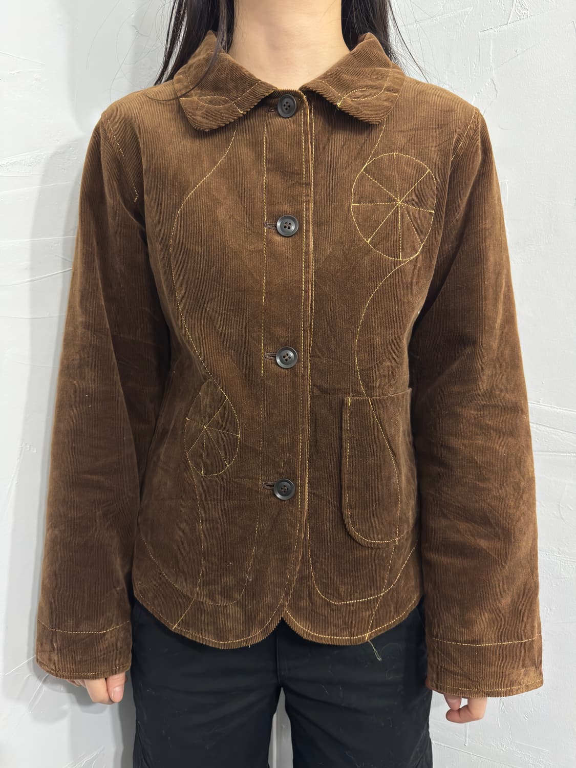 peep design corduroy jacket 상품이미지1