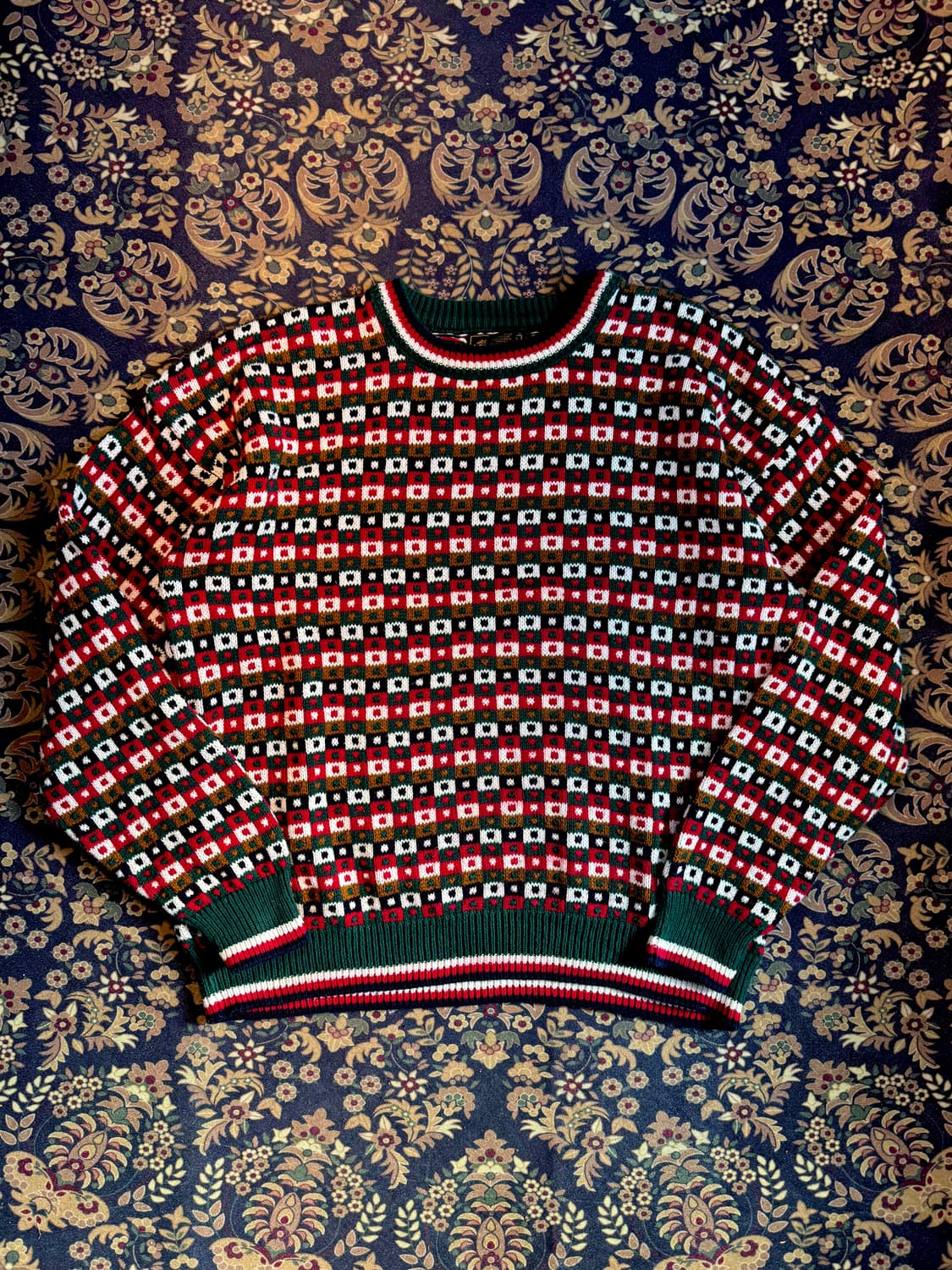 90s 에디바우어 크리스마스 코튼 어글리 니트 스웨터 상품이미지1