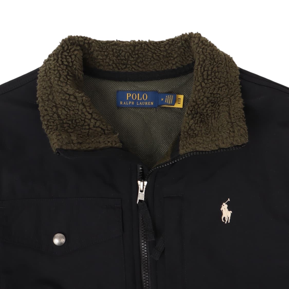 폴로 랄프로렌 QR 딥그린 하이브리드 쉐르파 플리스 자켓  상품이미지2