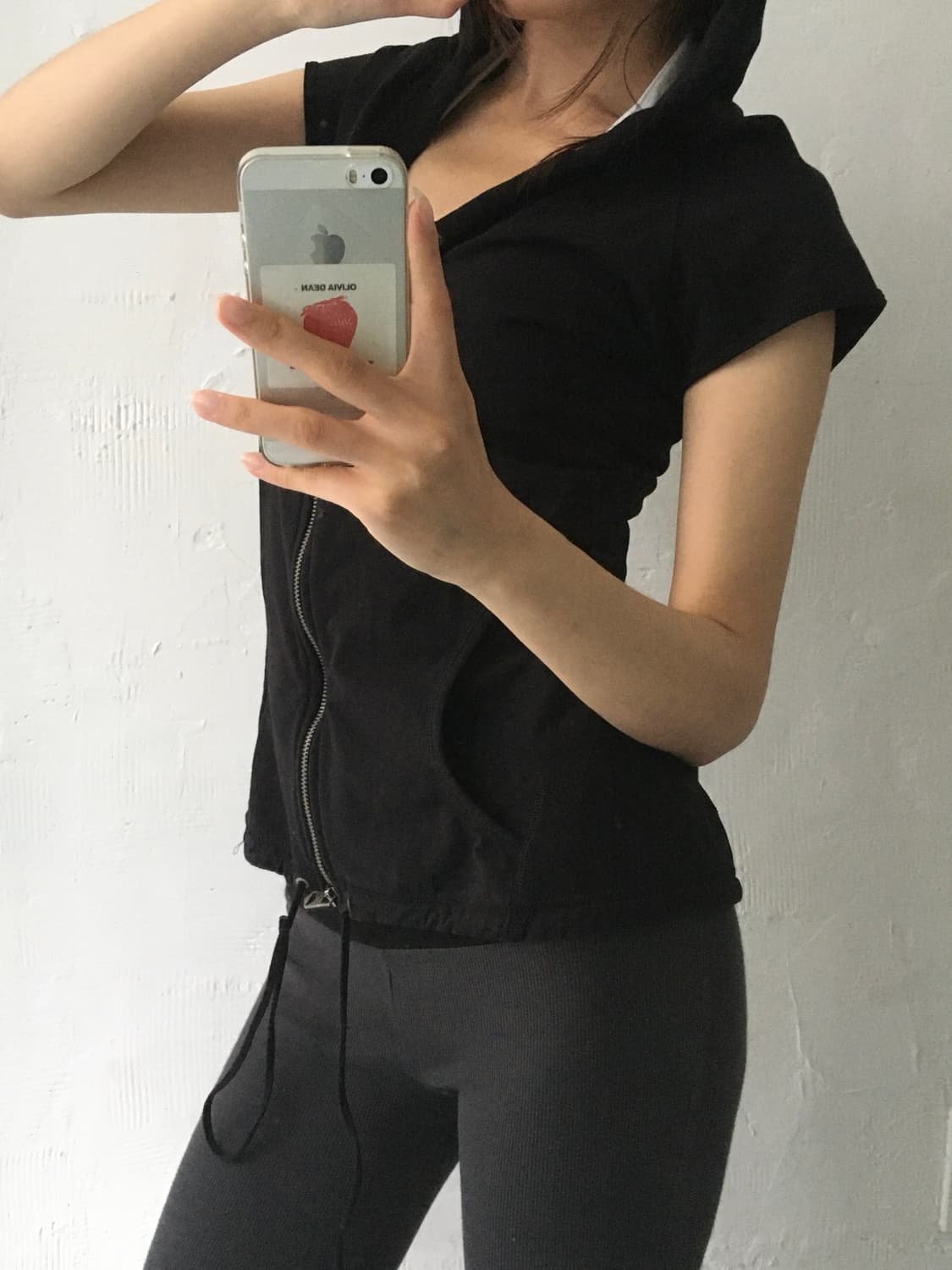ARMANI EXCHANGE 아르마니 익스체인지 블랙 숏 슬리브 후드 집 상품이미지2