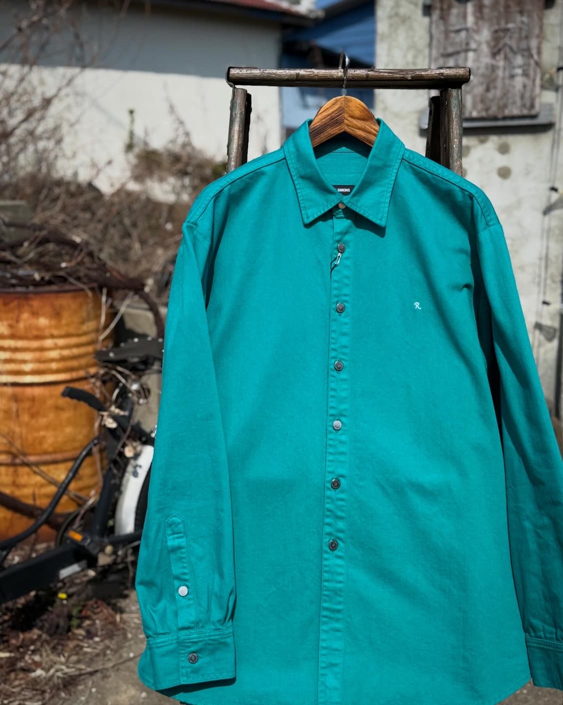 Raf Simons Big Fit Denim Shirt’ Petrol  상품이미지6