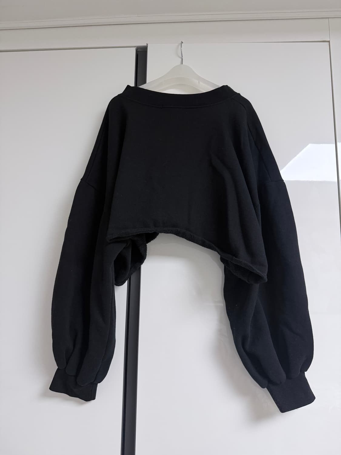 기모블랙크롭가디건 상품이미지5