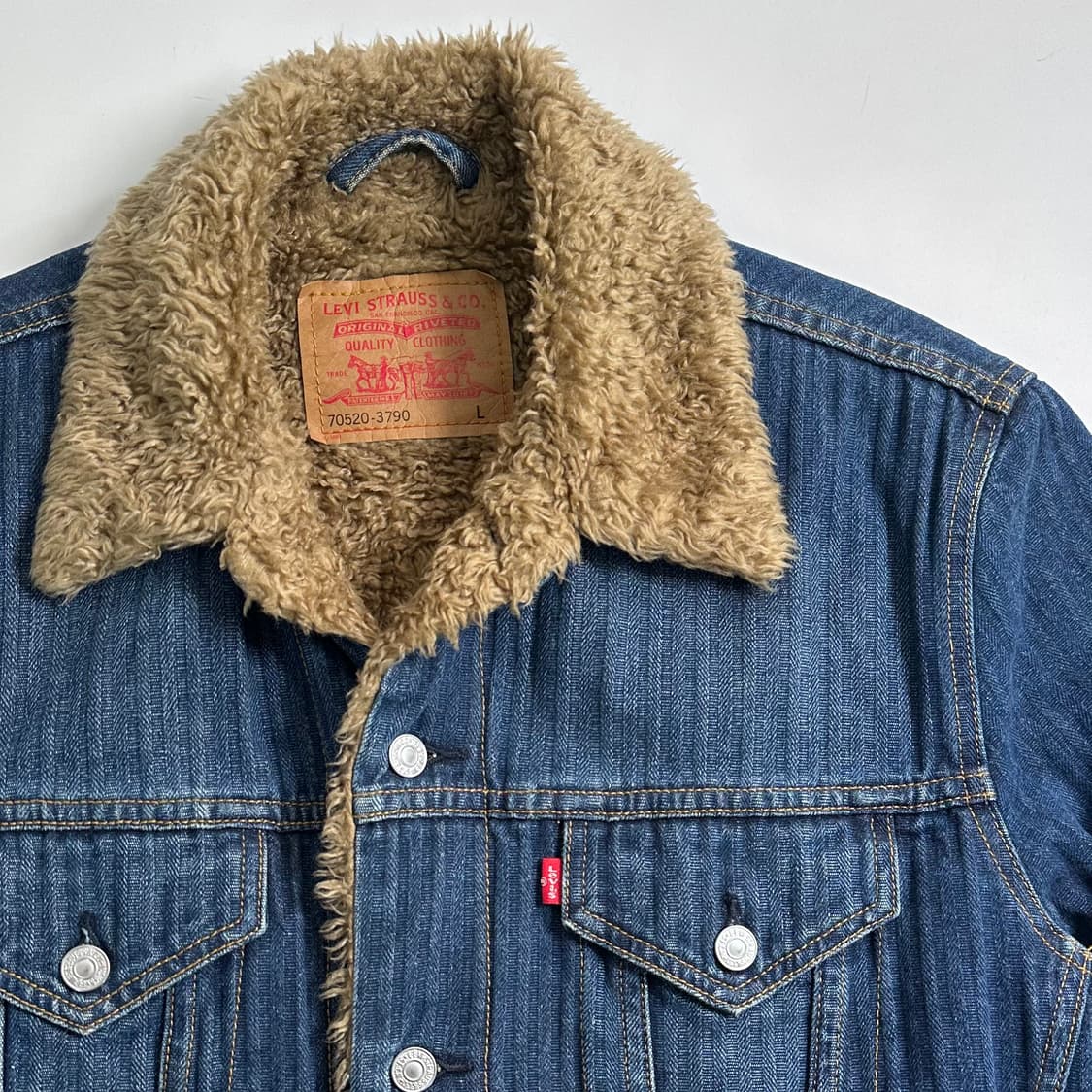 리바이스 헤링본 데님 쉐르파 자켓 상품이미지3