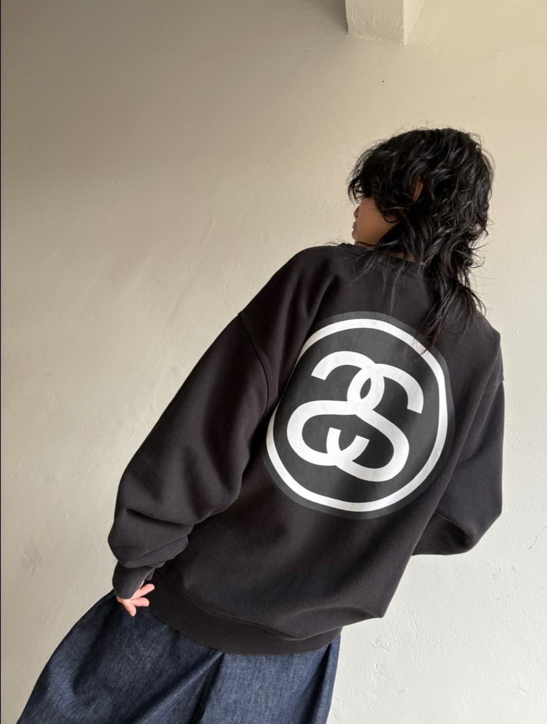 스투시 오버핏 SS로고 스웻셔츠 상품이미지3