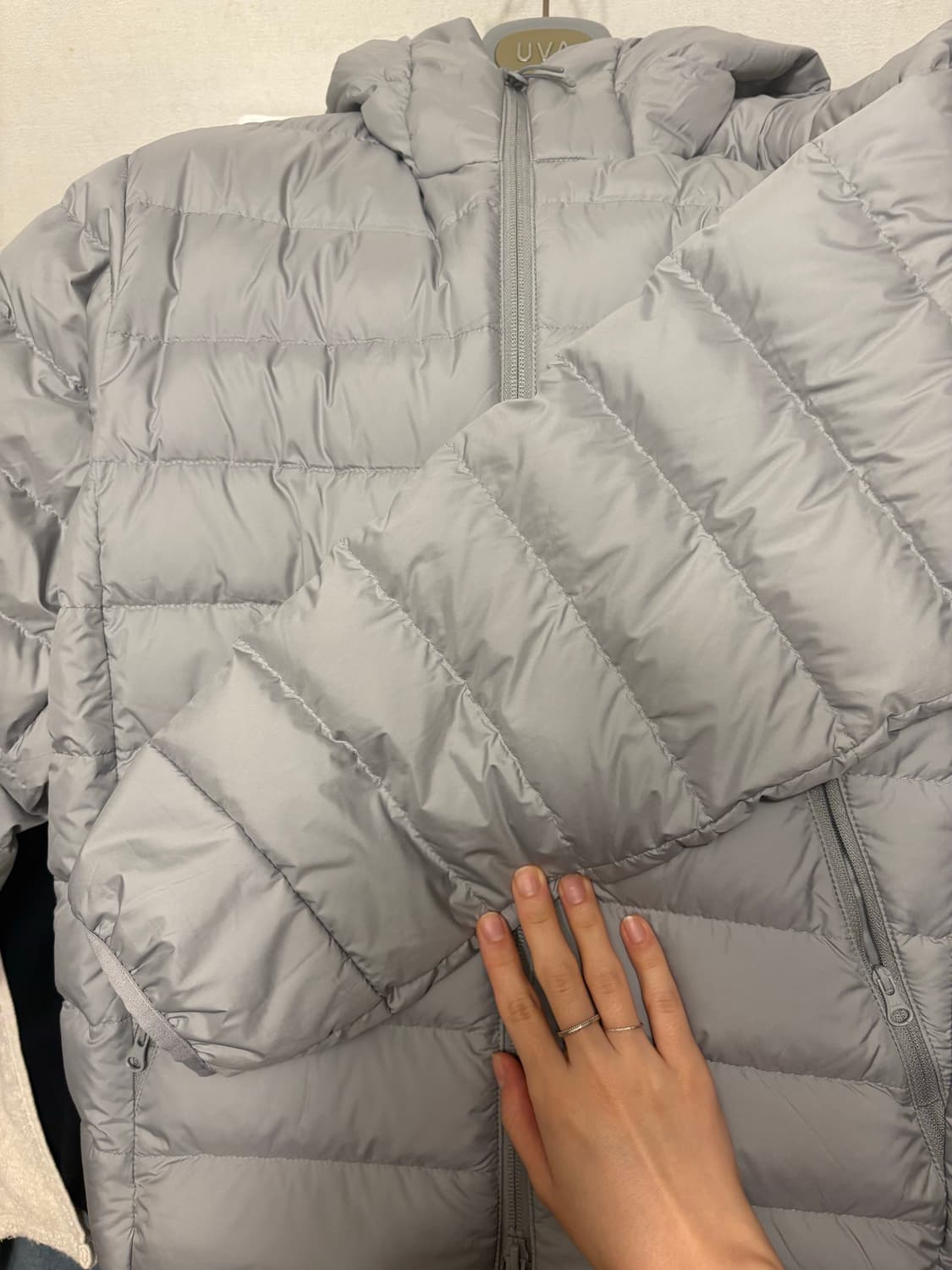 무신사 시티 레저 후디드 라이트 다운재킷 라이트 그레이 S 상품이미지3