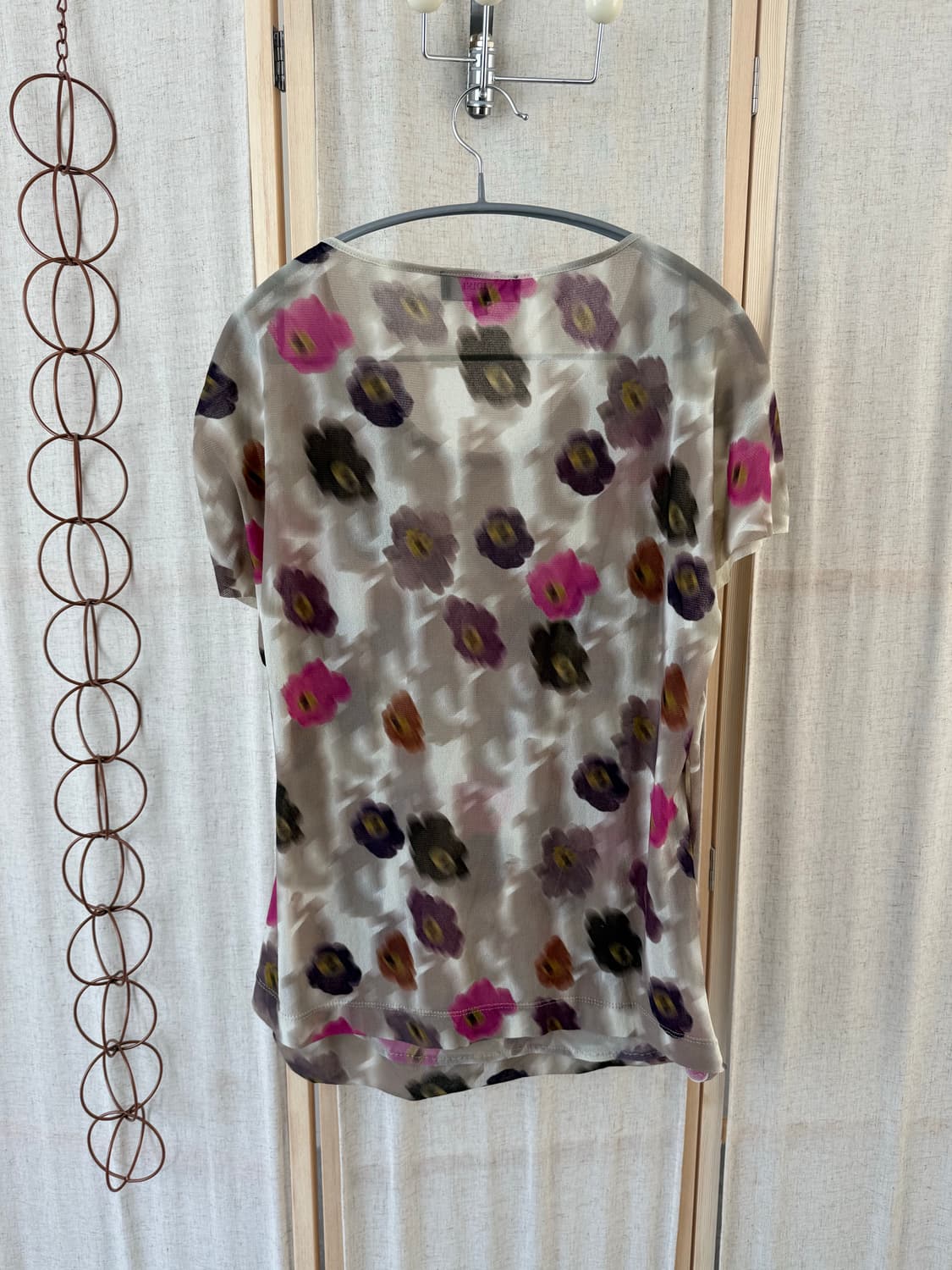 Cividini 플라워 프린팅 매쉬 탑 상품이미지5