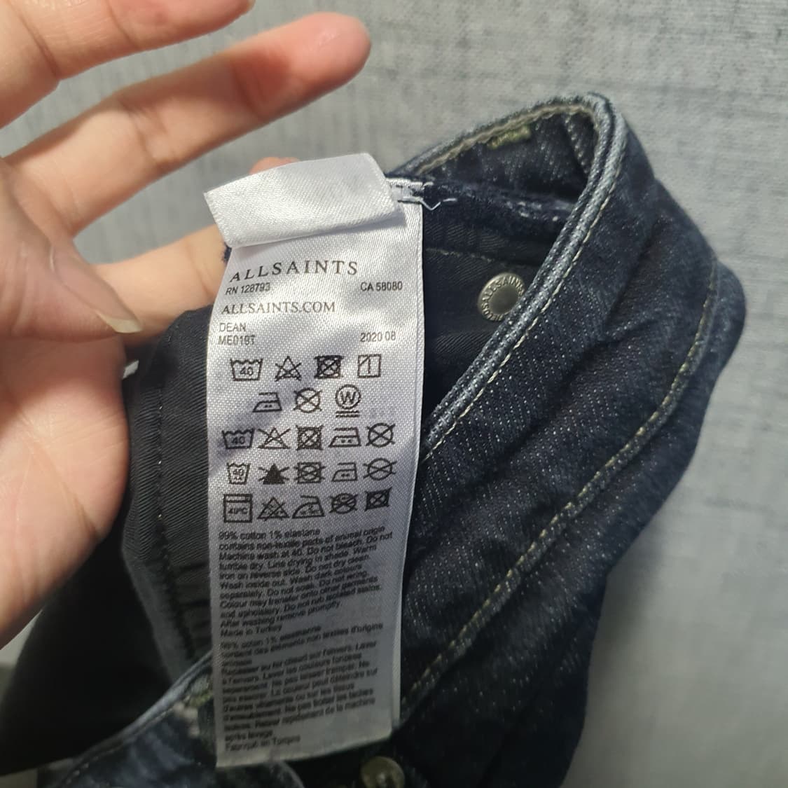 올세인츠 남성 데님 팬츠  상품이미지6