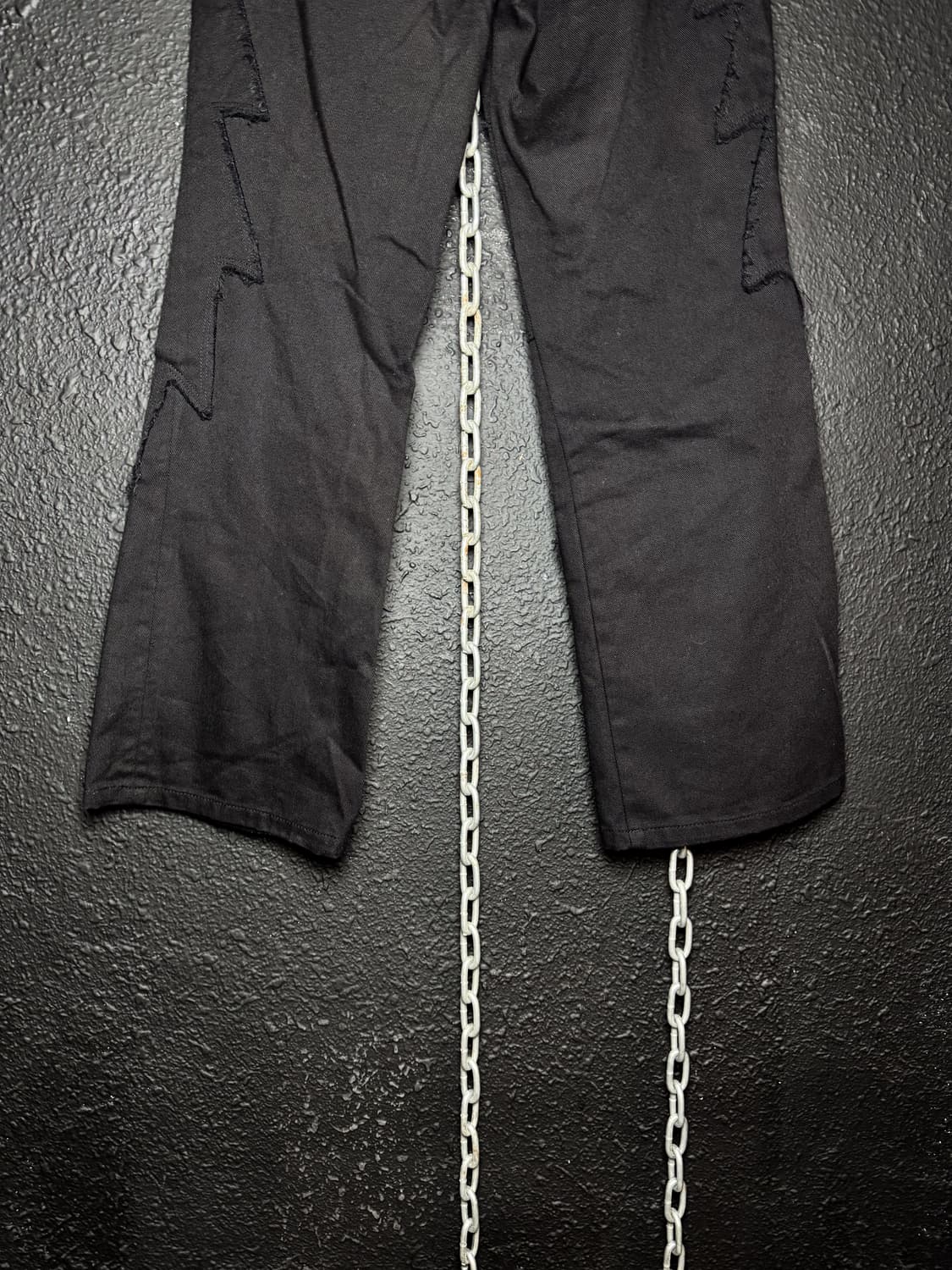 Black Stitch Pattern Denim Pants 상품이미지7